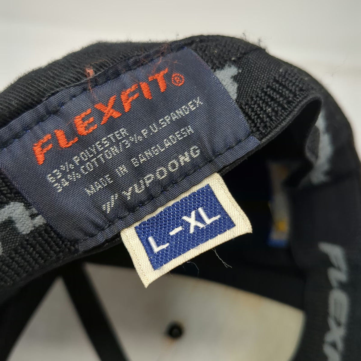 Flexfit Baseball Cap Black XL Alaska US Flag UOSS Oilfield Services Fitted Hat