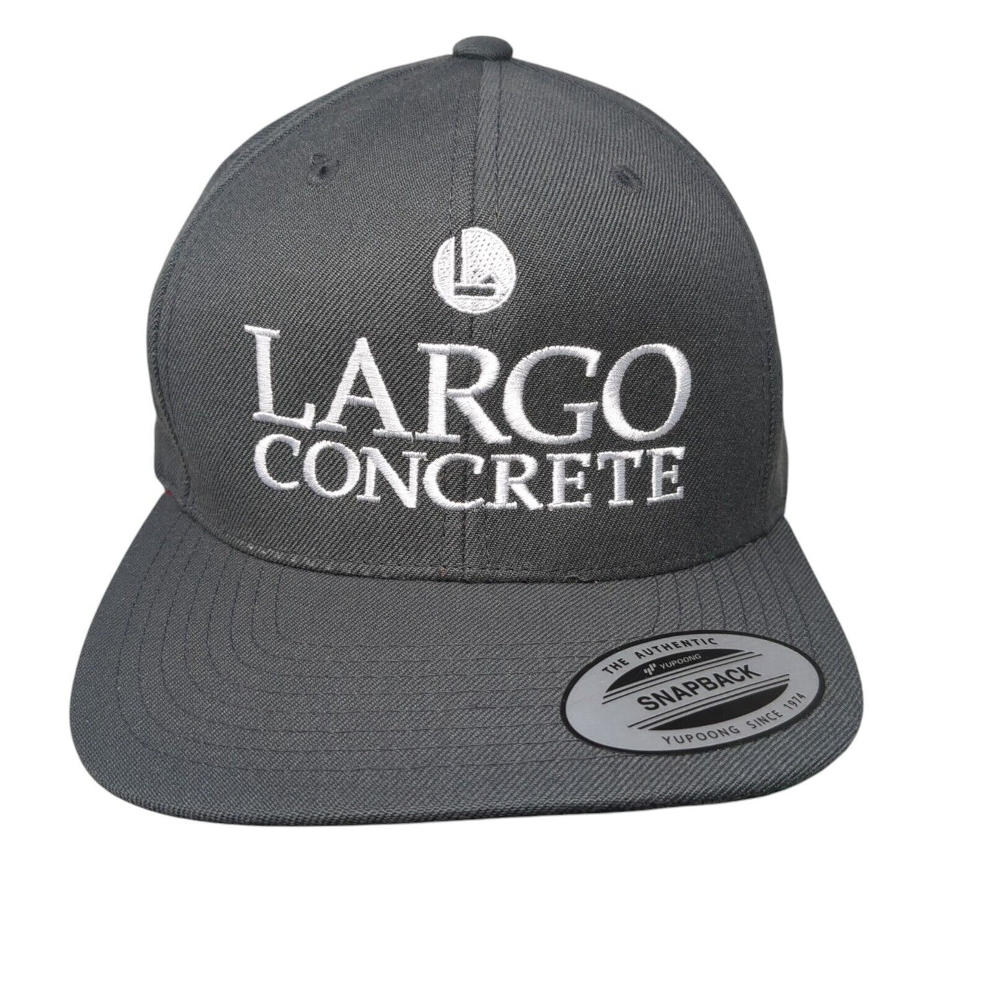Largo Concrete Snapback Hat Gray OSFA Adjustable Embroidered Yupoong