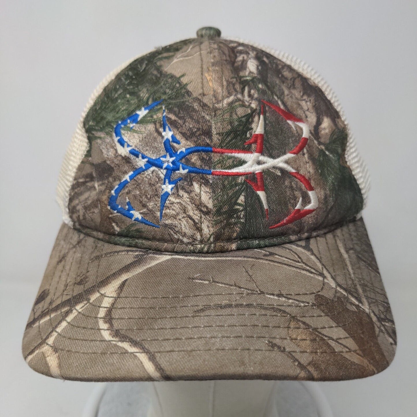 Under Armour Snapback Mesh Back Trucker Hat Camo OSFA Embroidered