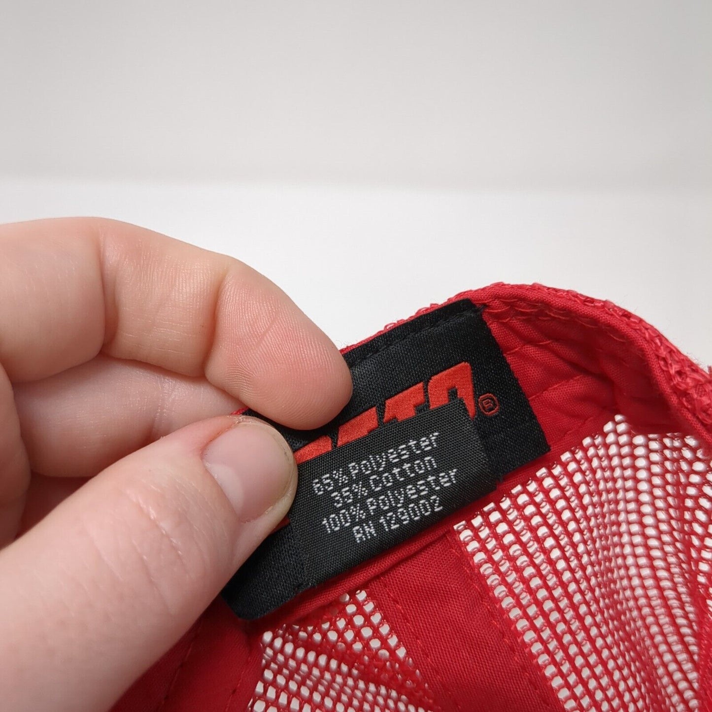 BGO Snapback Trucker Hat Red One Size Adjustable 6 Panel Mesh Back Otto