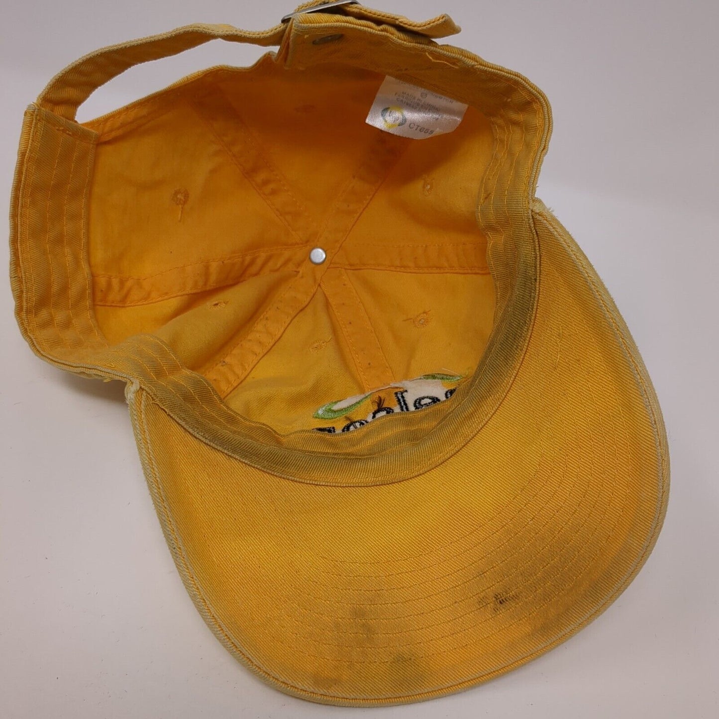Nelson Slideback Hat Yellow One Size Adjustable Embroidered 6 Panel