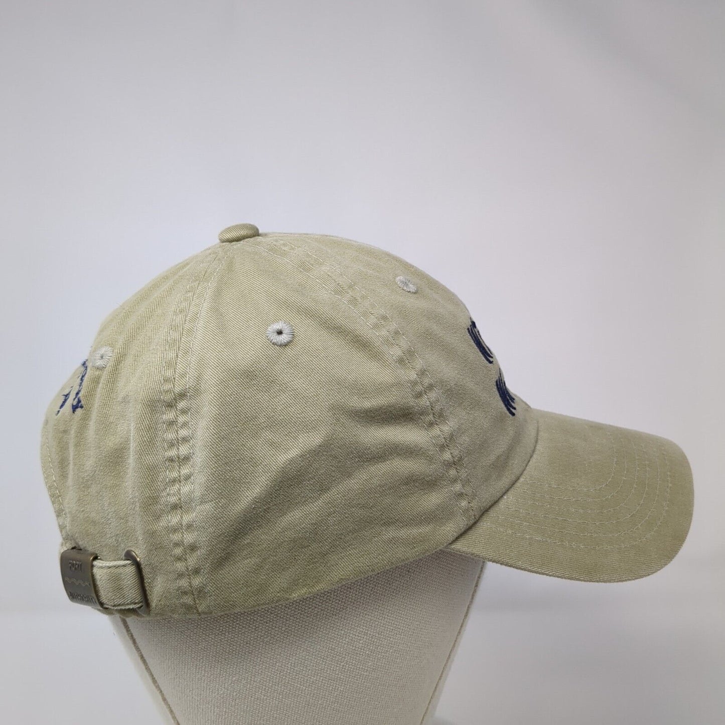 Wish You Were Hair Slideback Hat Tan One Size Adjustable Port Authority Cotton
