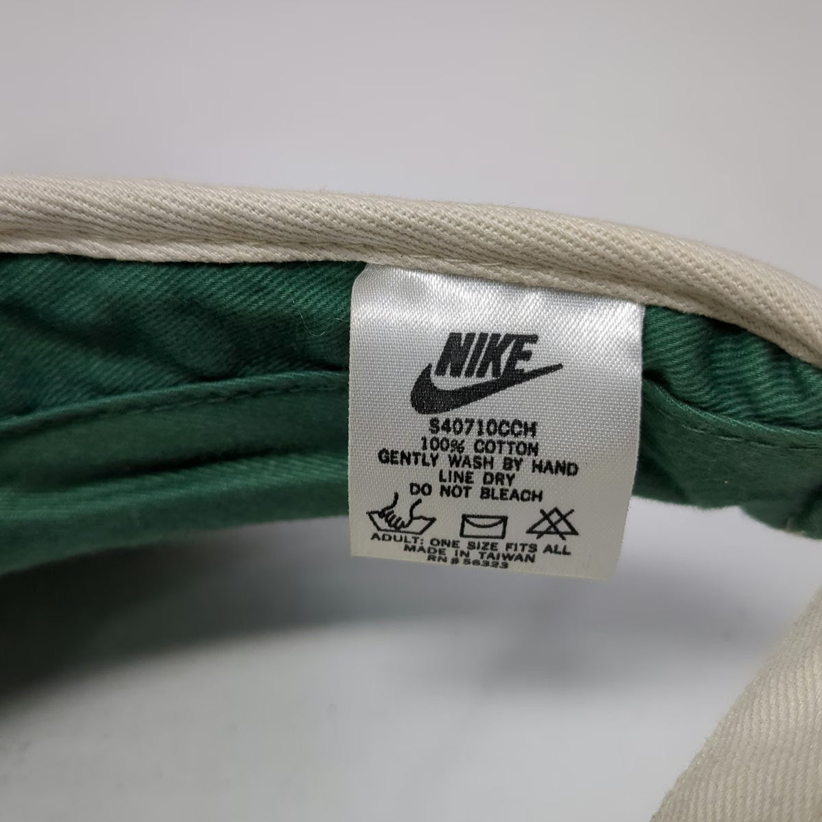 Nike Visor Beige Golf Tour Albertsons Logo Embroidery Cotton Hat Vintage
