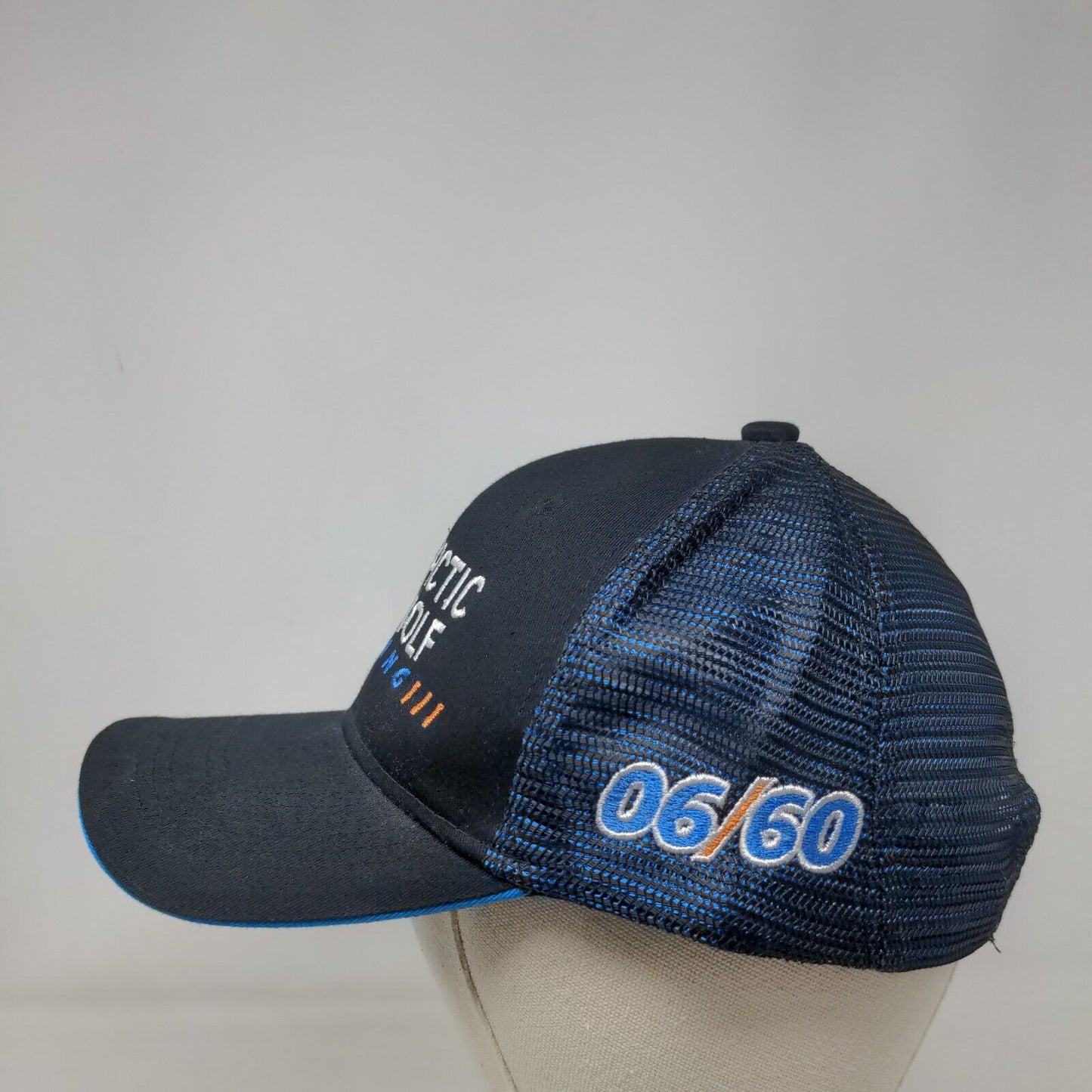 Arctic Wolf Racing Snapback Mesh Back Trucker Hat Black One Size Embroidered