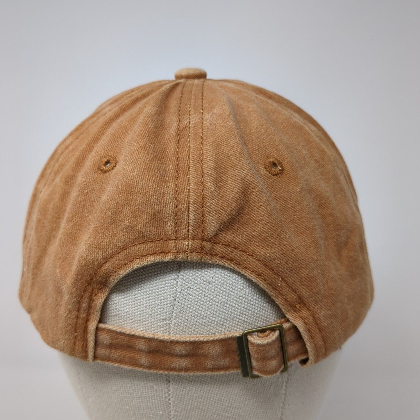 Lift Down Slideback Hat Brown One Size Adjustable Embroidered 6 Panel