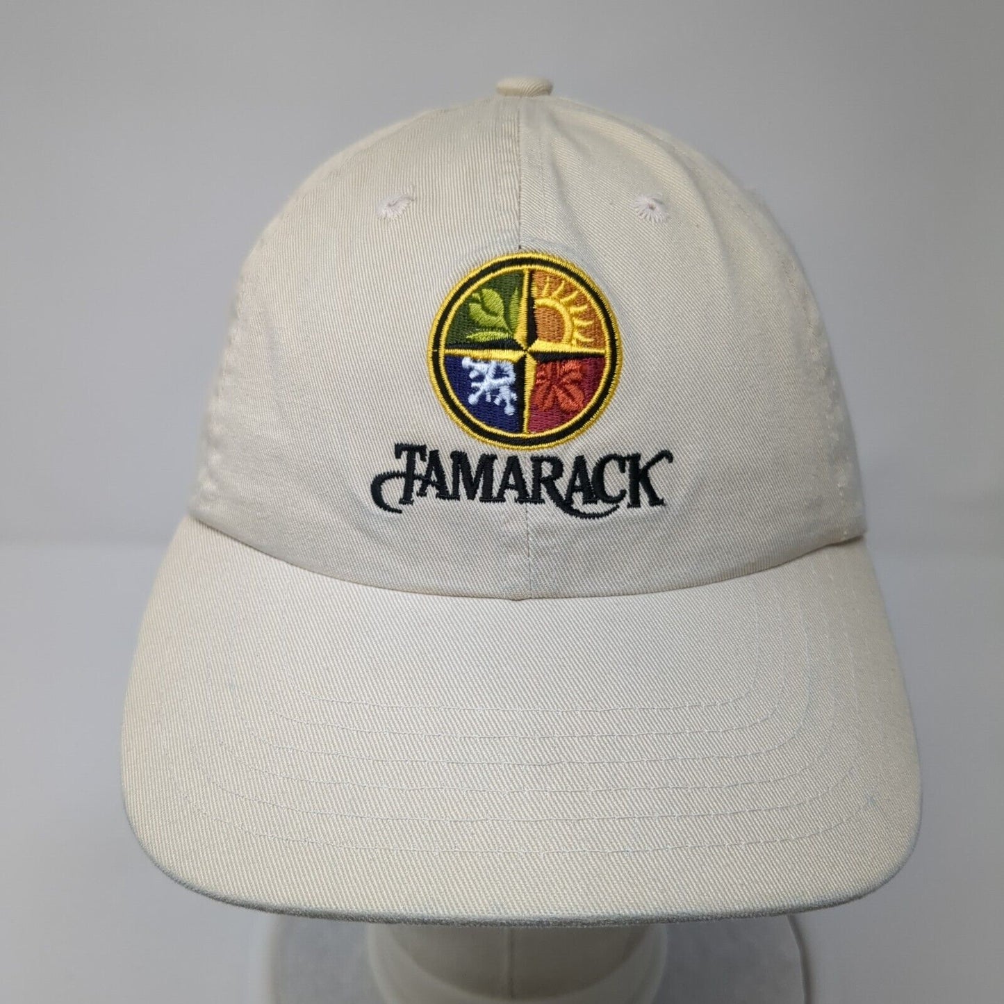Tamarack Slideback Hat Tan One Size Embroidered Trailhead To Discovery