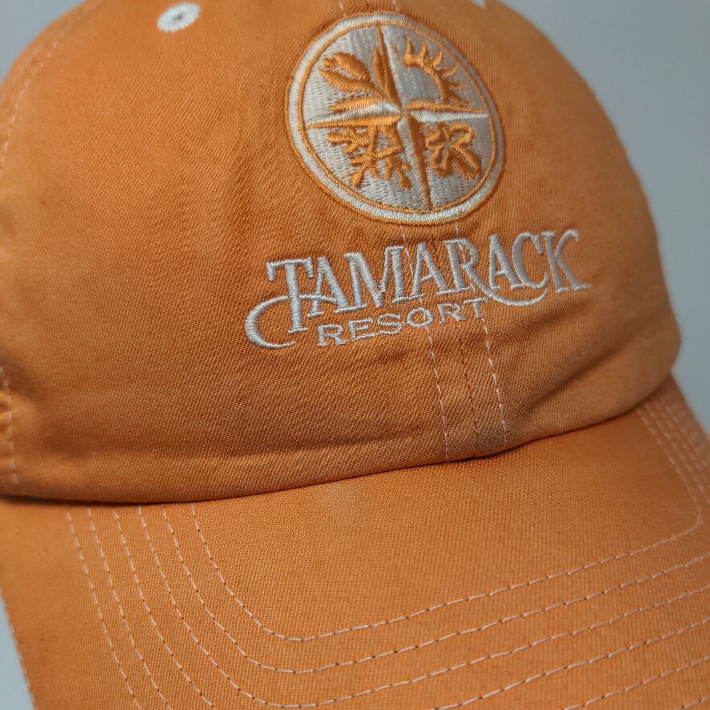 Tamarack Resort Strapback Hat Orange OSFA Embroidered Nike Golf