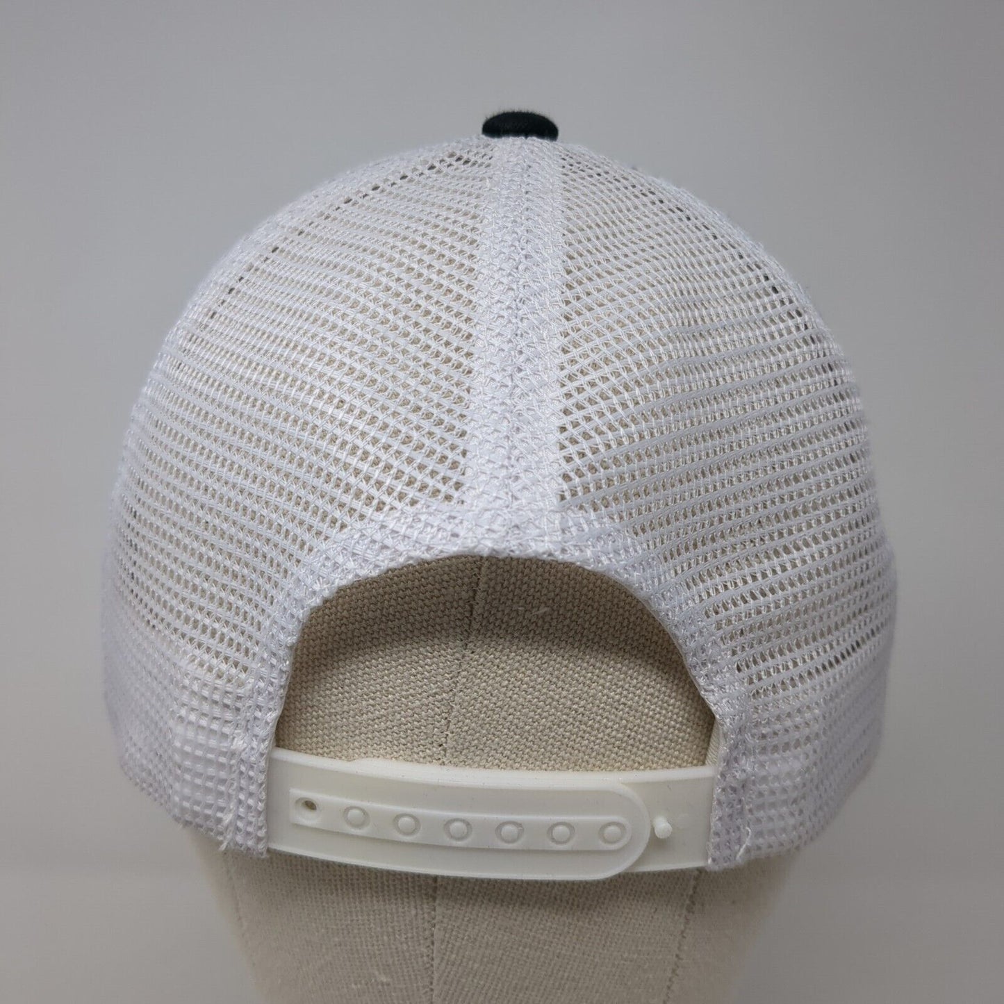 American Needle Snapback Trucker Hat Black One Size Mesh Back Logo