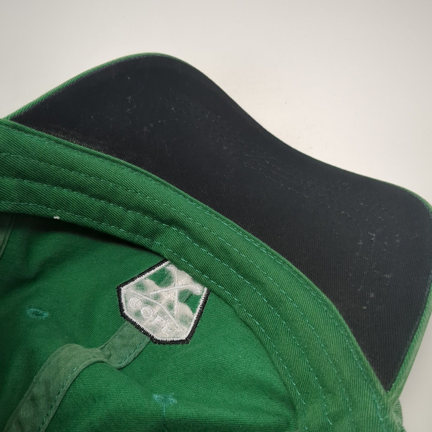 Golf Slideback Hat Green One Size Adjustable Embroidered Vent Holes