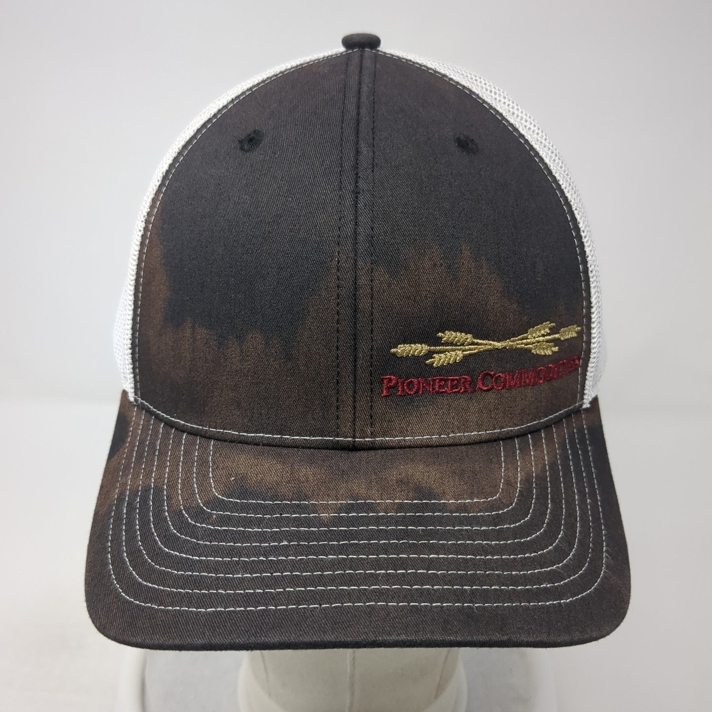 Pioneer Commodities Snapback Trucker Hat Black One Size Mesh Back