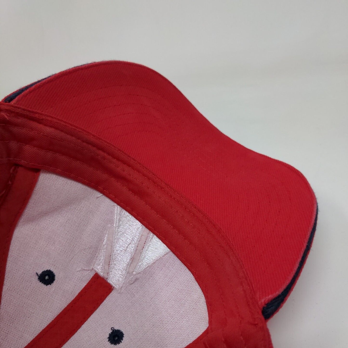 Zachry Slideback Hat Red One Size Adjustable Embroidered Vent Holes