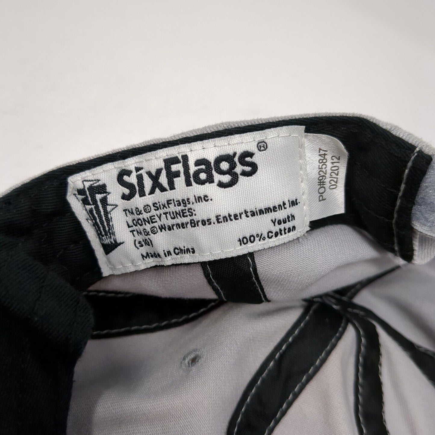 Bugs Bunny Youth Strapback Hat Blue One Size Adjustable Embroidered Six Flags