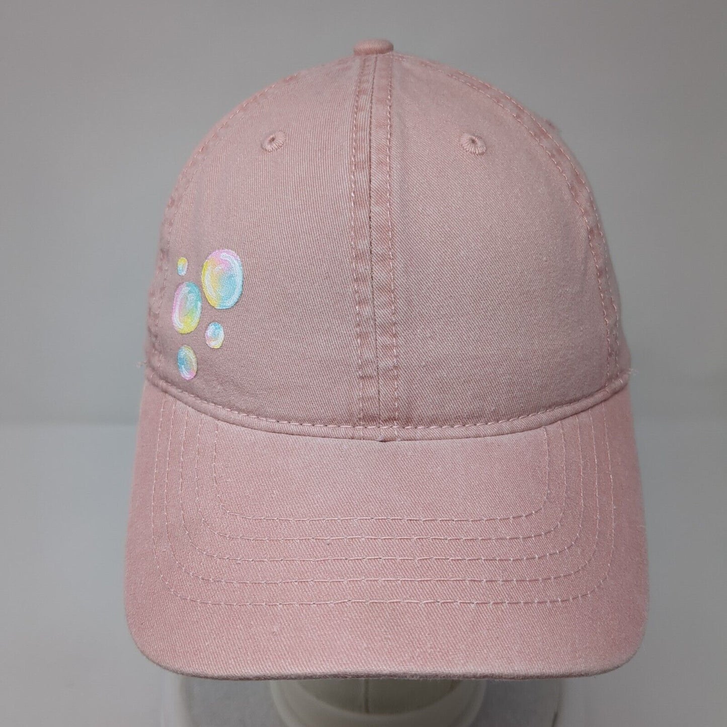 Unbranded Slideback Hat Pink One Size Adjustable Bubbles 6 Panel