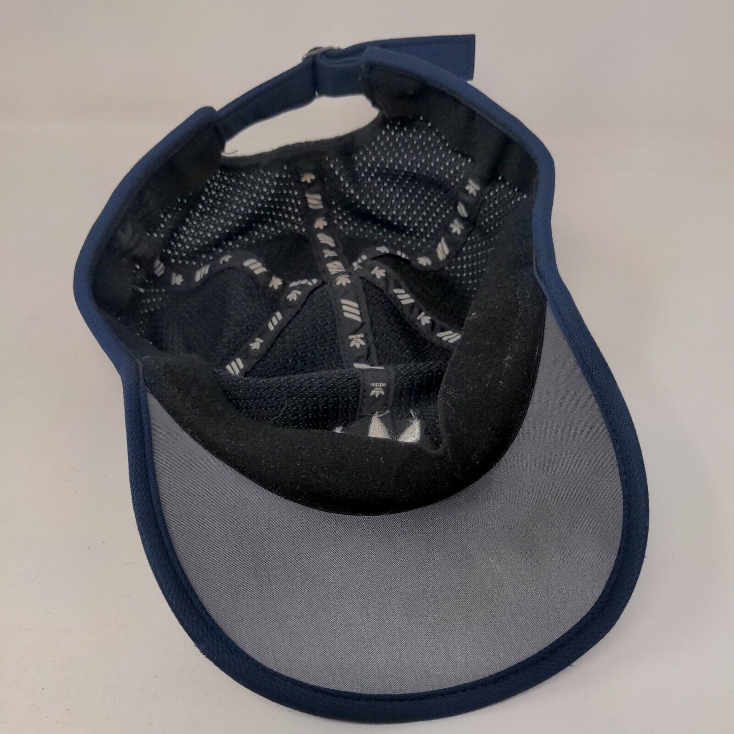 Adidas Slideback Hat Blue One Size Adjustable Breathable Embroidered Trefoil