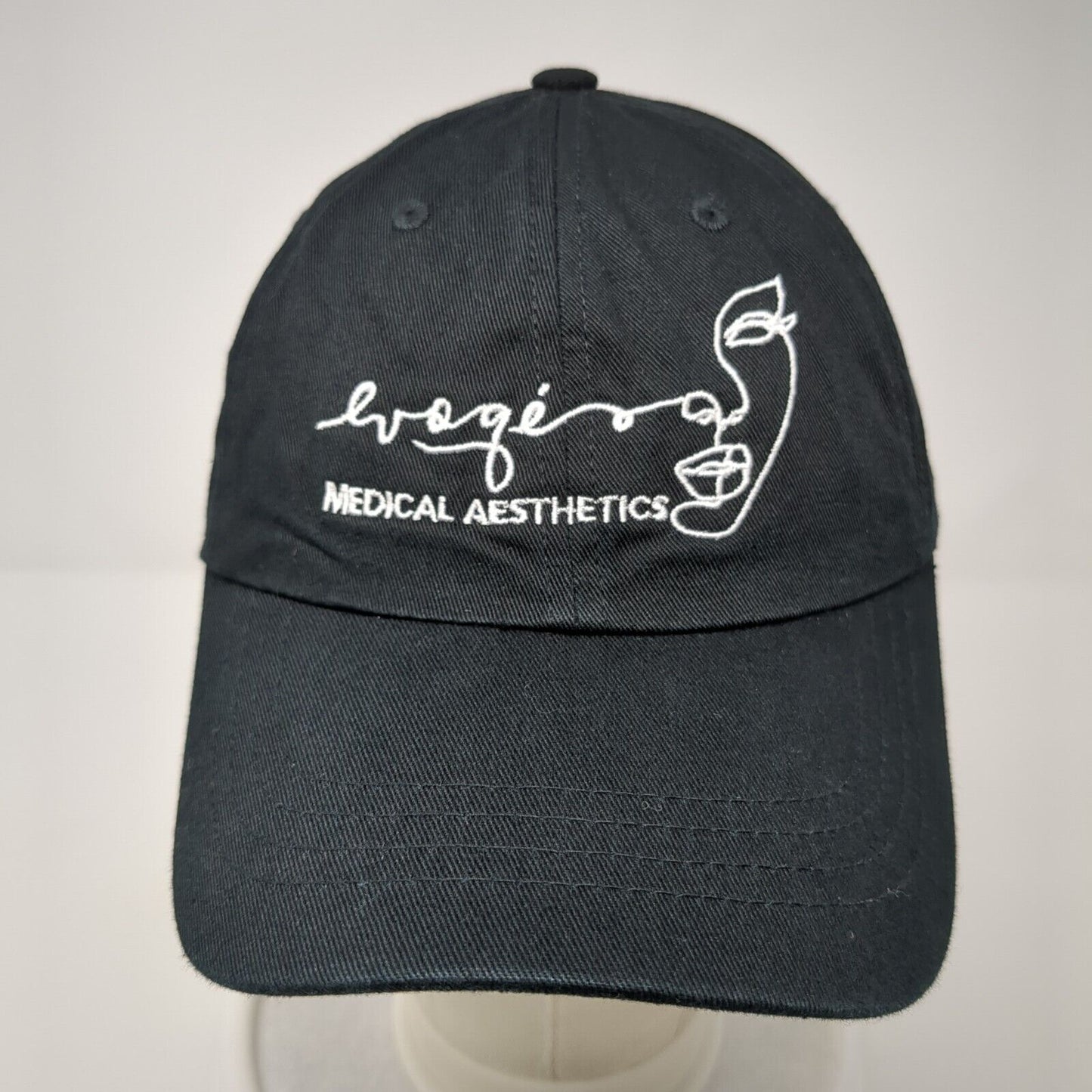Evoqé Medical Aesthetics Slideback Hat Black One Size 6 Panel Yupoong