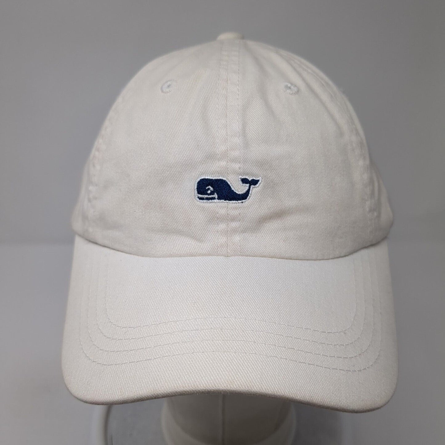Vineyard Vines Slideback Hat White OS Adjustable Embroidered 6 Panel Cotton