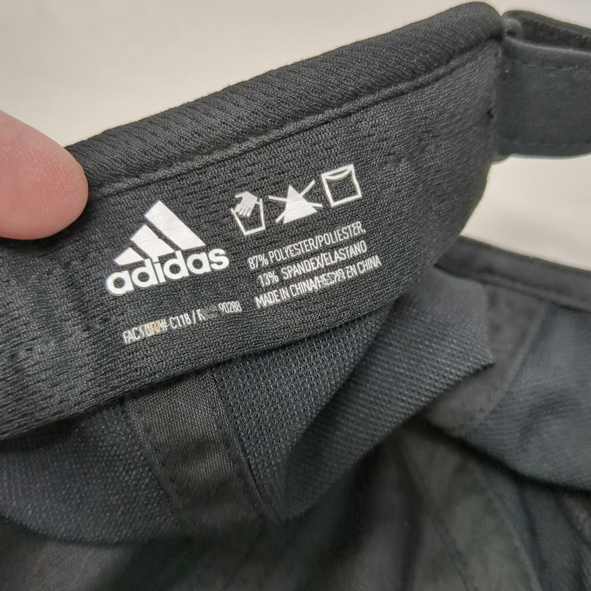 Adidas Baseball Cap Black One Size Climalite Performance Strapback Curved Hat