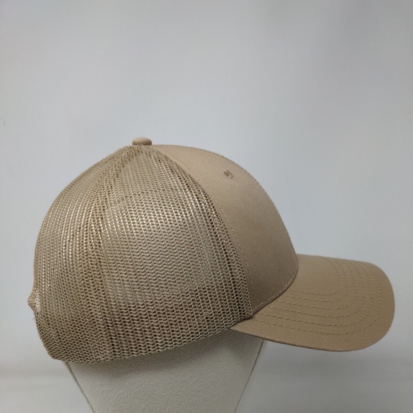 Africa Snapback Trucker Hat Tan OSFM Adjustable Embroidered Mesh Back Otto