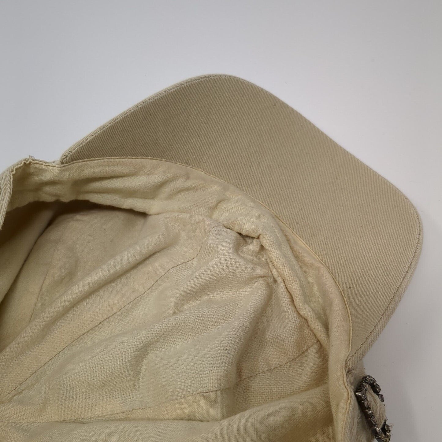 Unbranded Fitted Newsboy Pressboy Cap Tan OSFA Solid Heart Decor