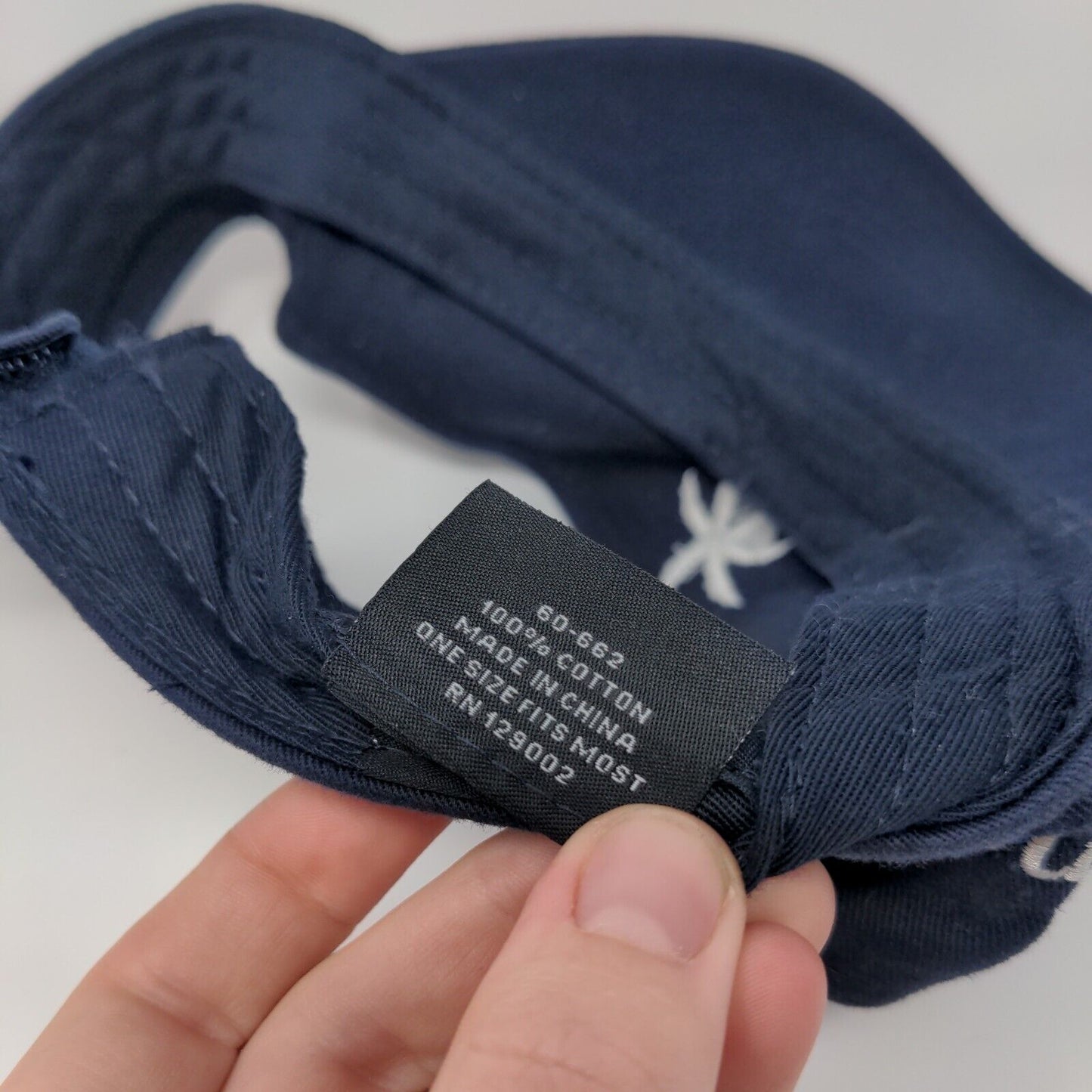 Island Time Strapback Sun Visor Hat Blue OSFM Adjustable Embroidered Otto Cotton