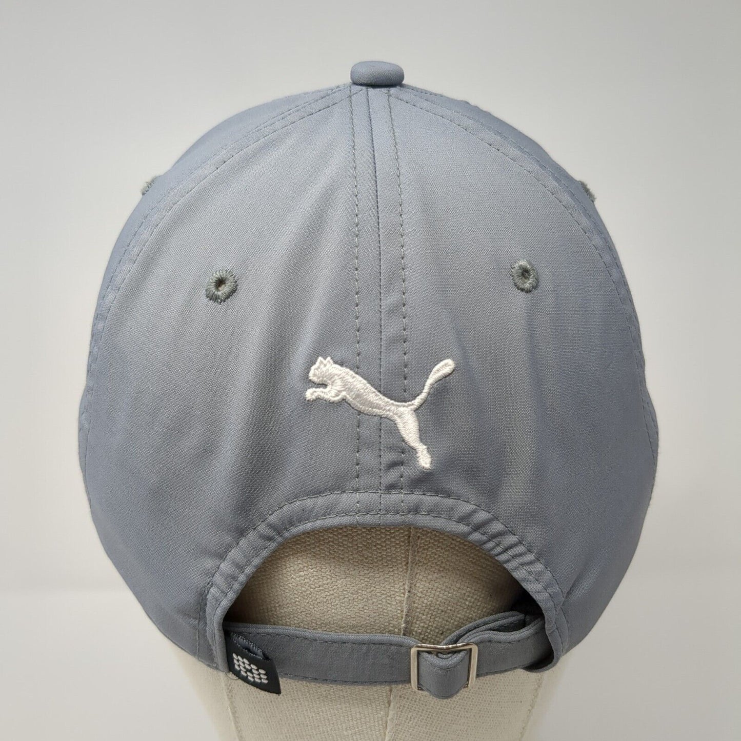Puma Slideback Hat Dry Cell Gray OSFA Embroidered Buffalo Golf Logo