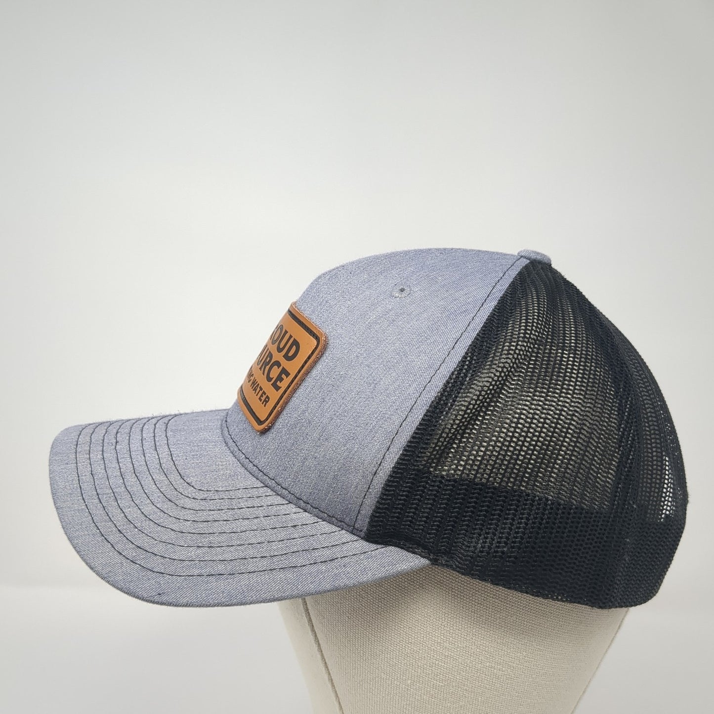 Proud Source Spring Water Snapback Trucker Hat Gray OS Adjustable Richardson