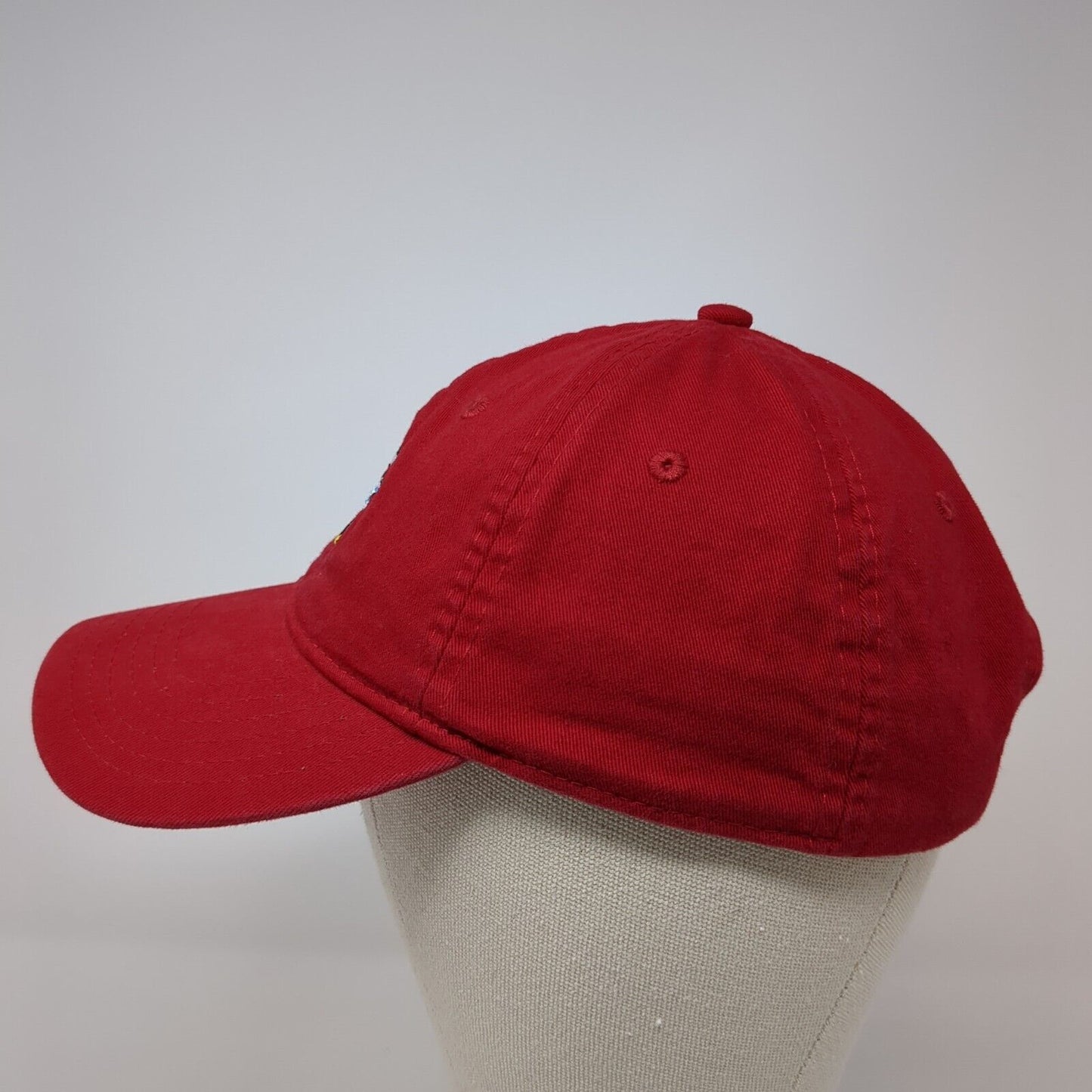 Minnie Mouse Slideback Hat Red One Size Adjustable Embroidered 6 Panel Disney