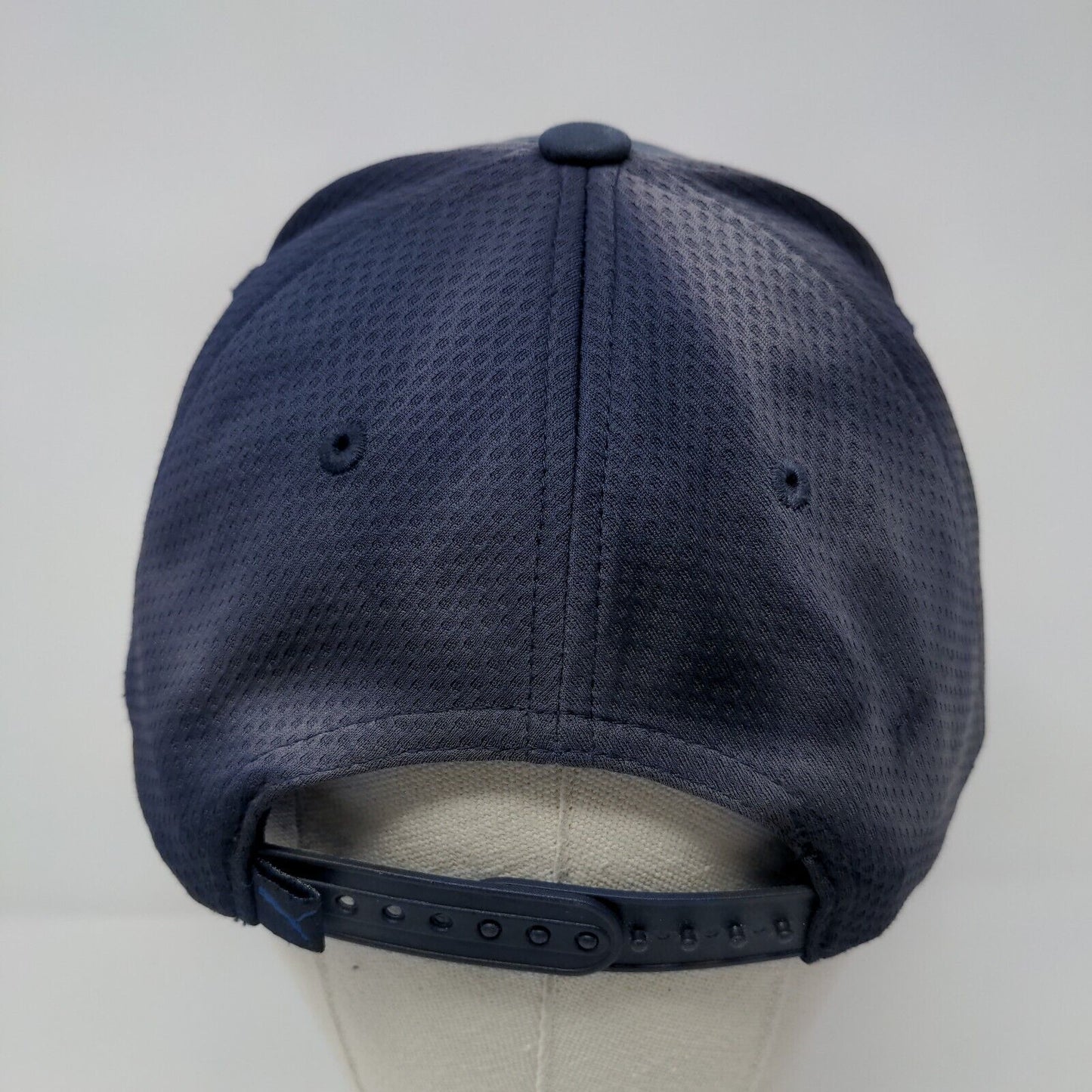 PUMA Snapback Hat Blue OSFA Solid Adjustable Vent Holes 6 Panel