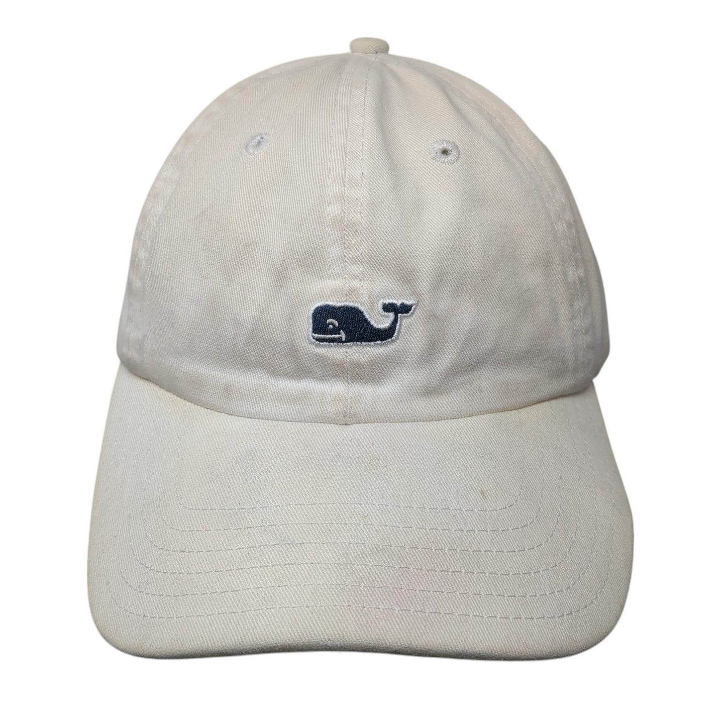 Whale Logo Slideback Hat White One Size Adjustable Vineyard Vines