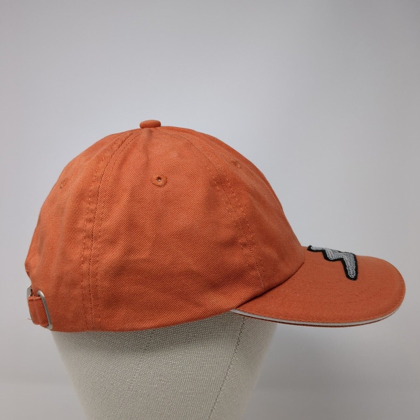 Faded Glory Slideback Hat Orange One Size Adjustable Sequin 6 Panel
