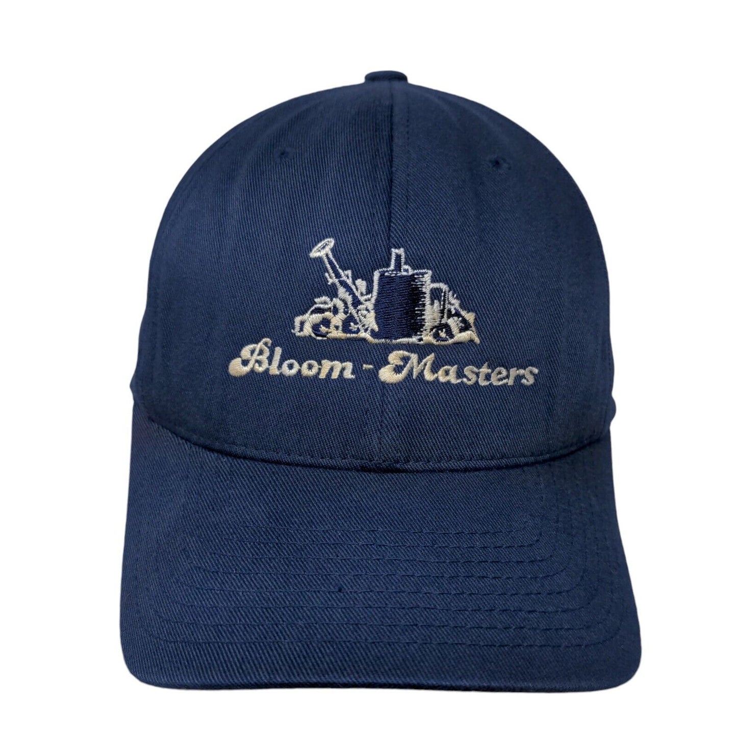 Bloom-Masters Fitted Hat Blue Small-Medium Embroidered Flexfit Yupoong