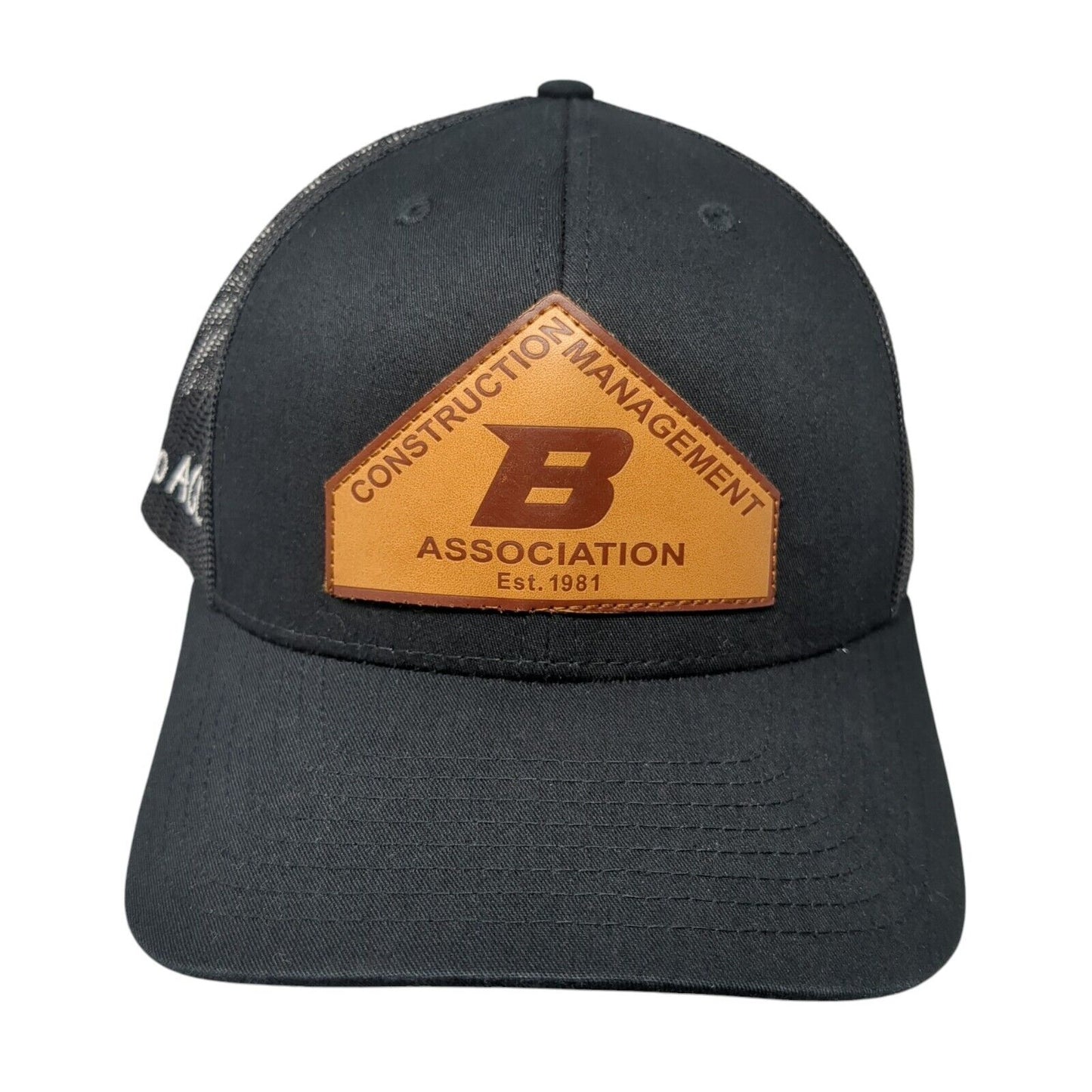 B Association Construction Management Trucker Hat Black One Size Patch