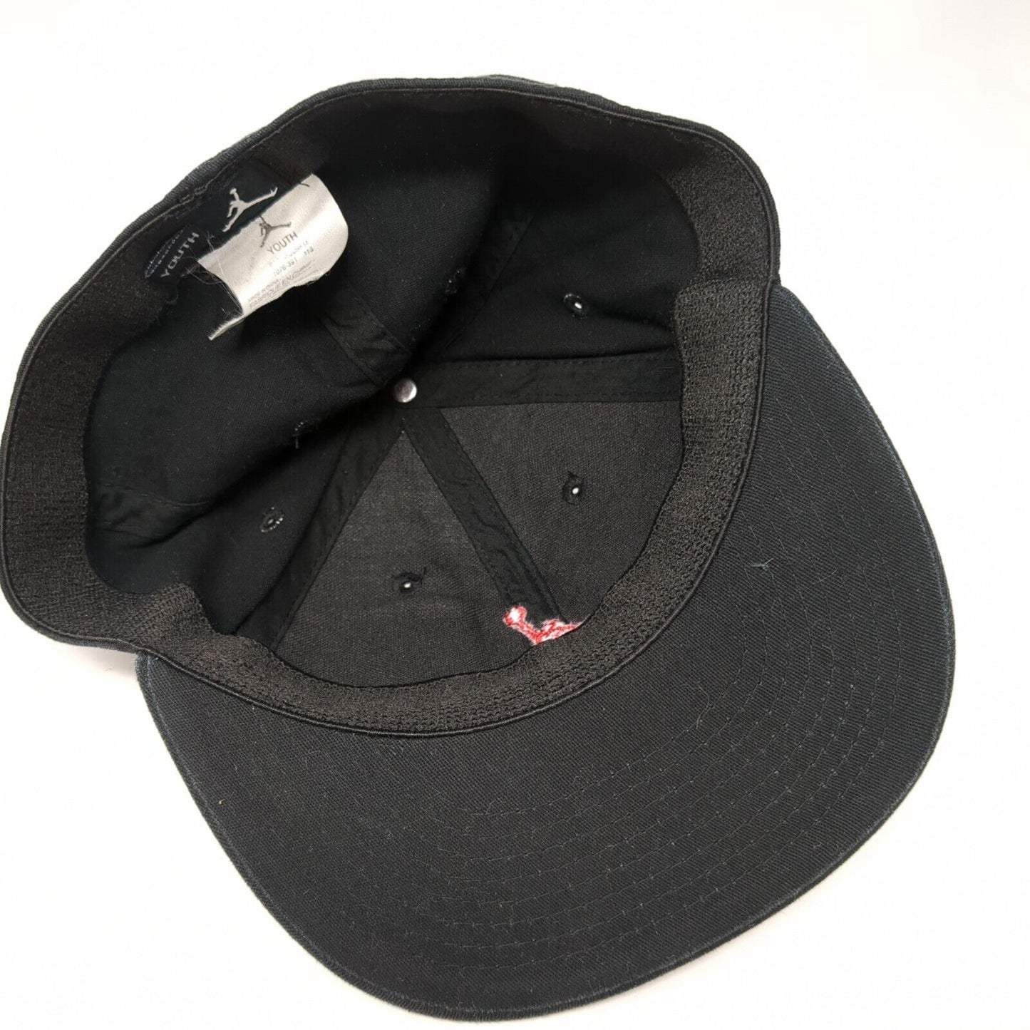 Jordan Jumpman Fitted Hat Black Youth One Size Embroidered 6 Panel