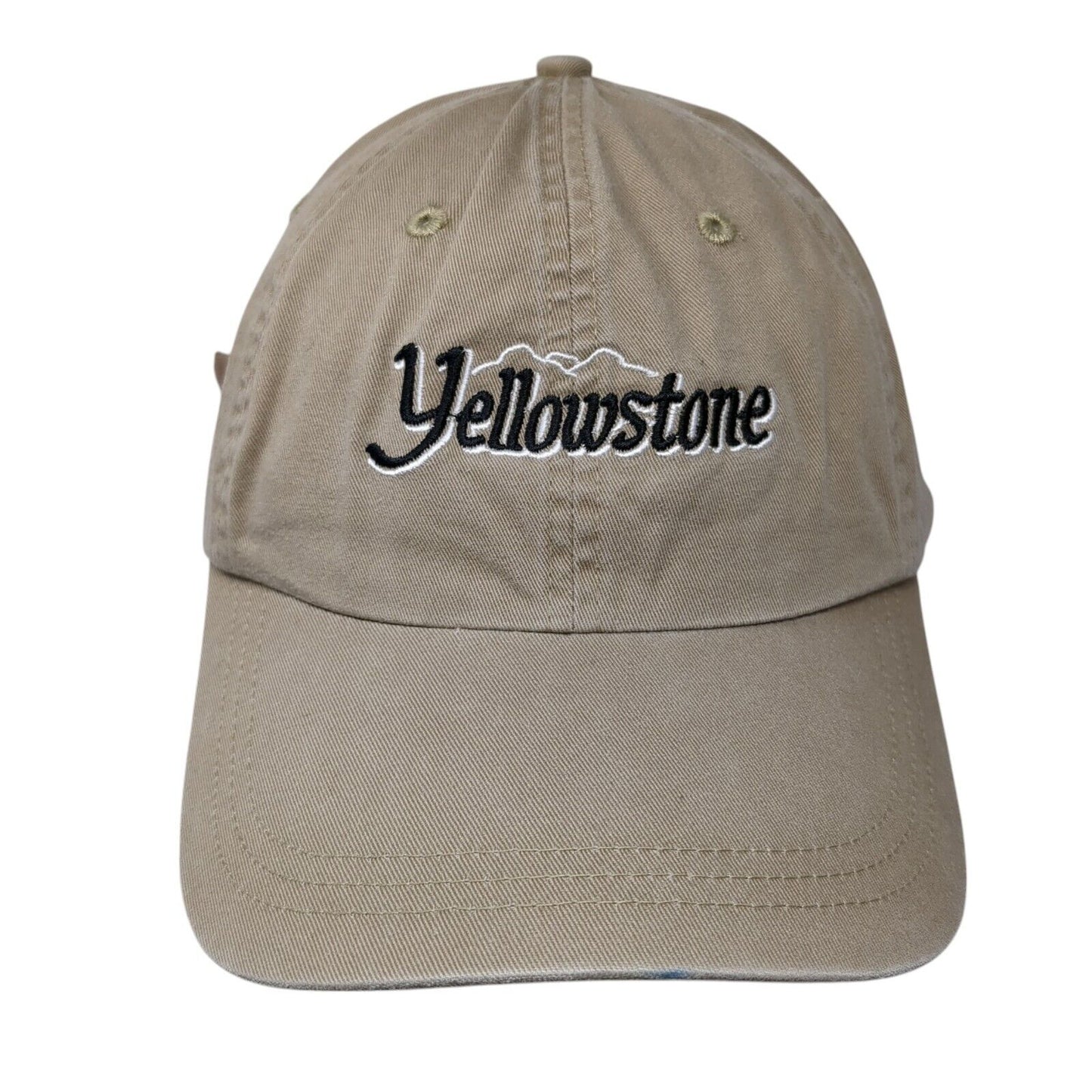 Yellowstone Strapback Hat Tan One Size Adjustable Classic Cut Embroidered Ahead