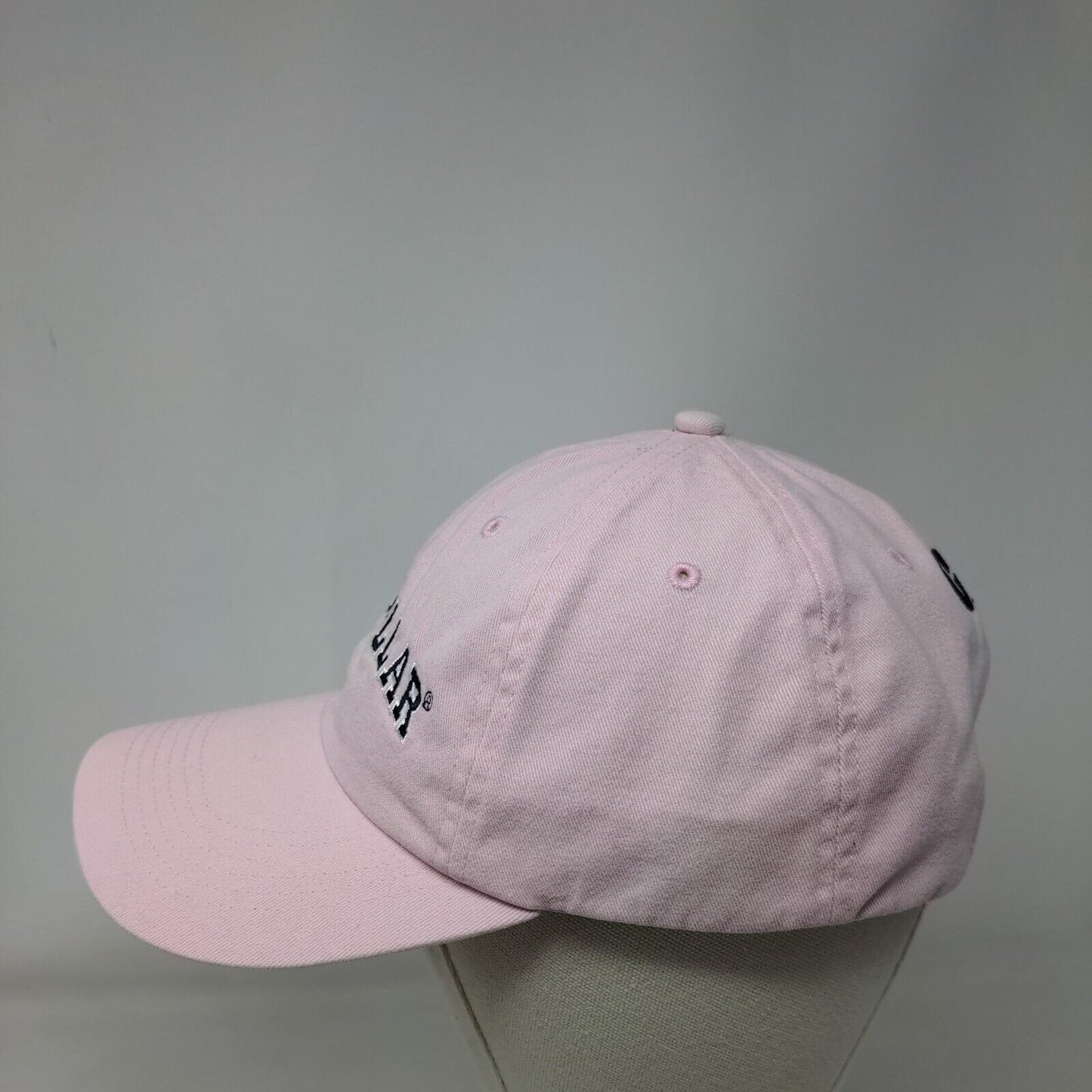 Caterpillar Strapback Hat Pink One Size Embroidered Adjustable 6 Panel