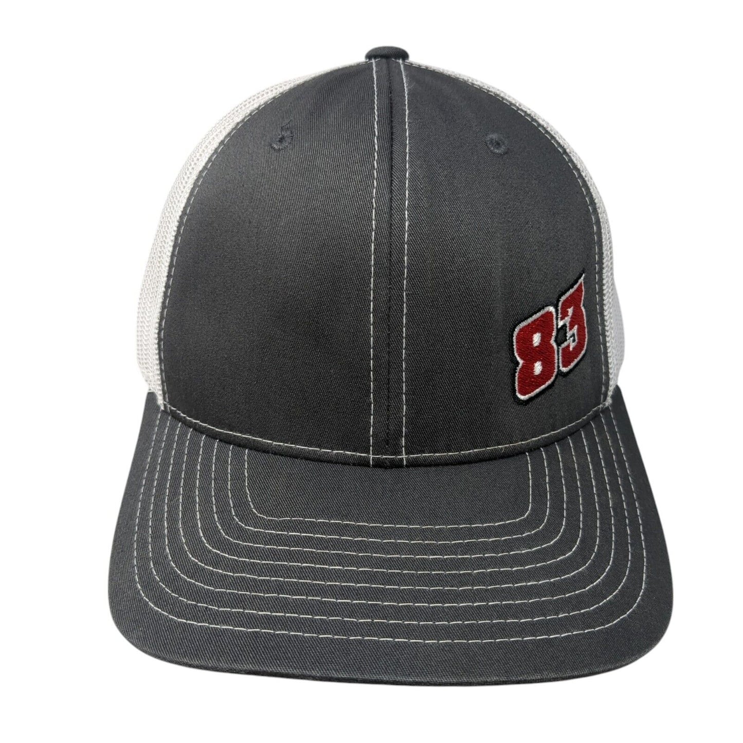 83 Snapback 112 Trucker Hat Gray One Size Adjustable Mesh Back Richardson