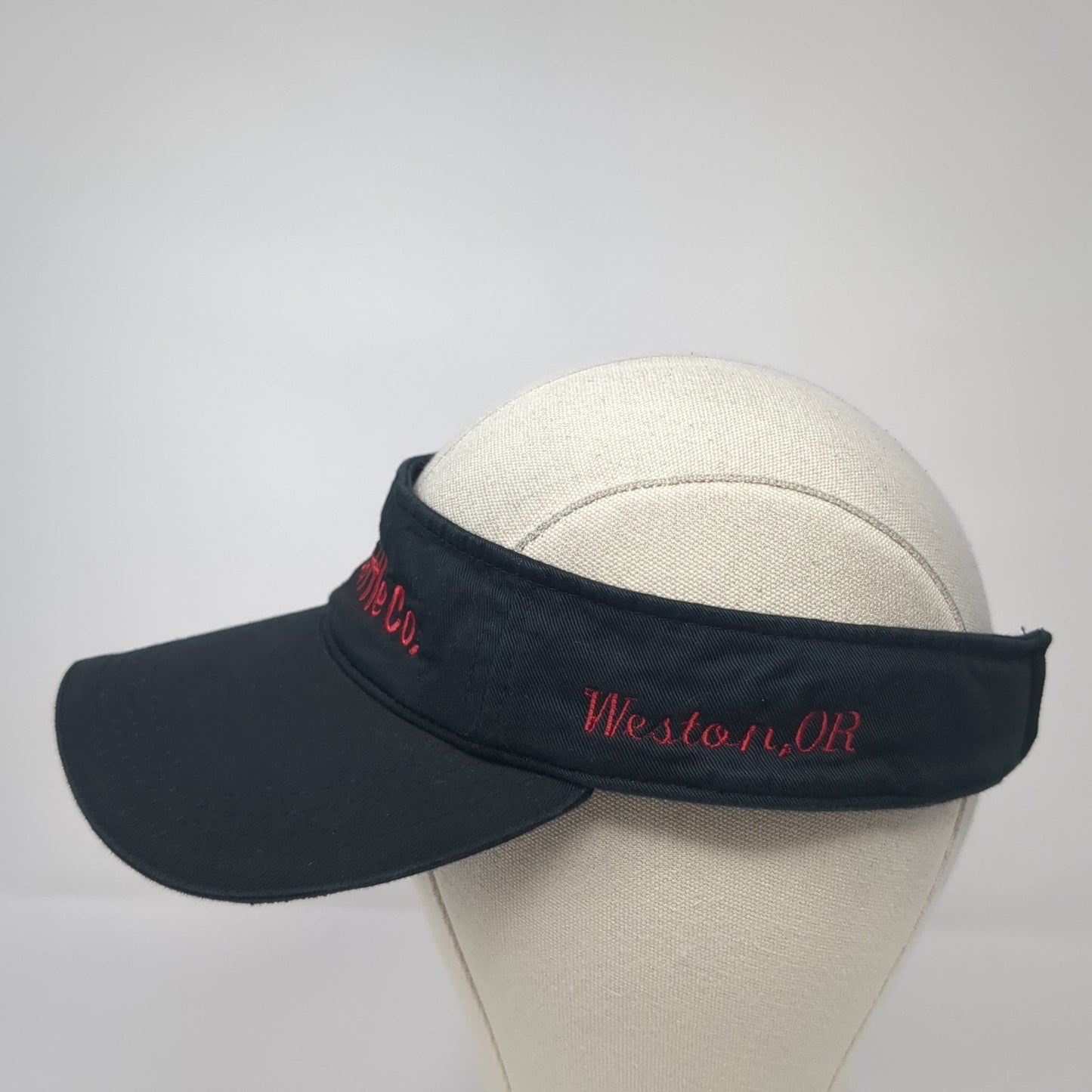 MS Cattle Co. Strapback Visor Hat Black One Size Adjustable Sportsman