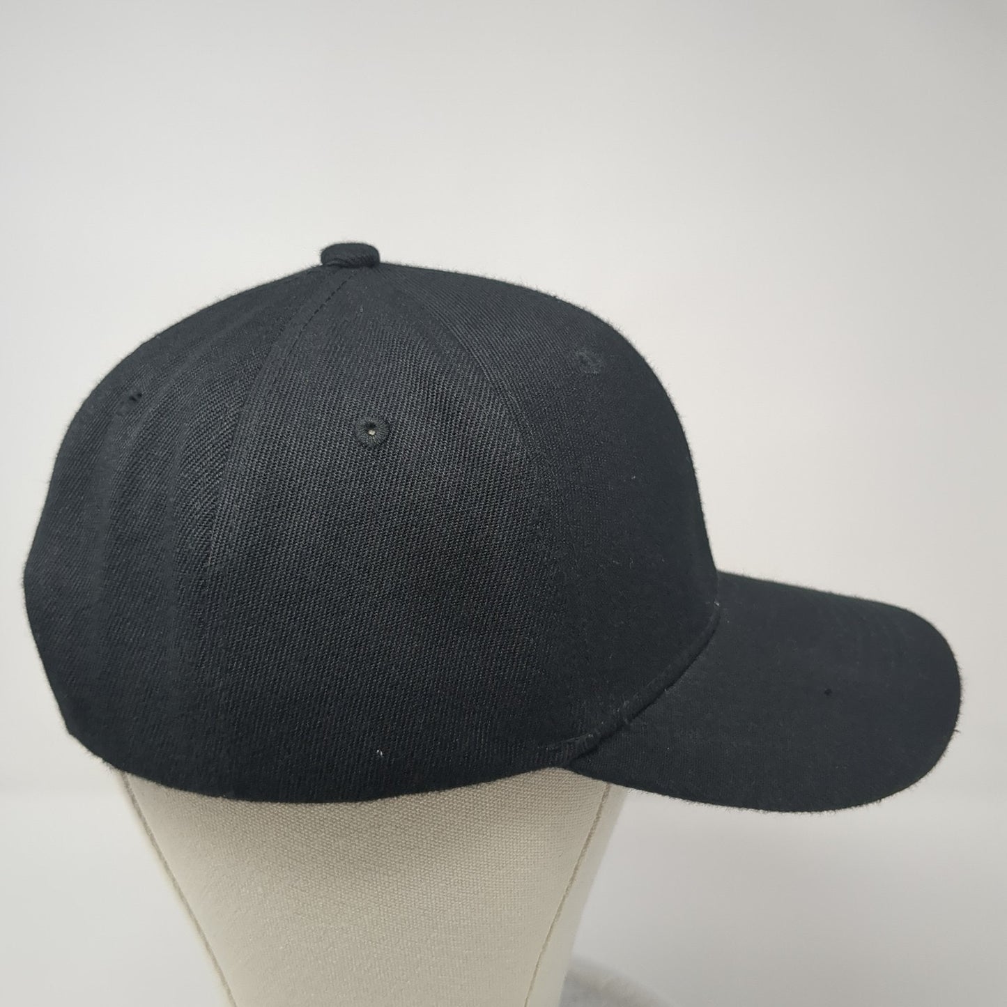 Unbranded Strapback Hat Solid Black One Size Adjustable Casual Blank