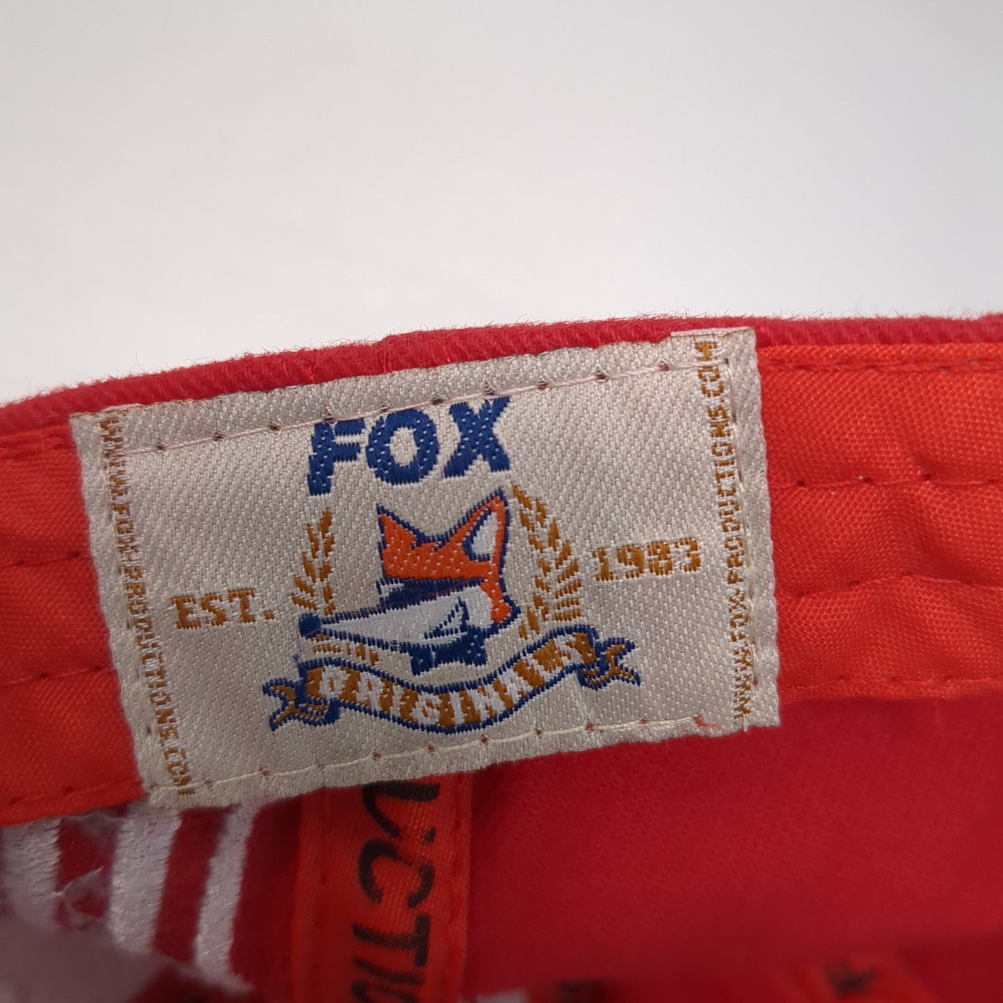 Amsterdam Baseball Cap Red One Size Adjustable Embroidered 6 Panel Fox