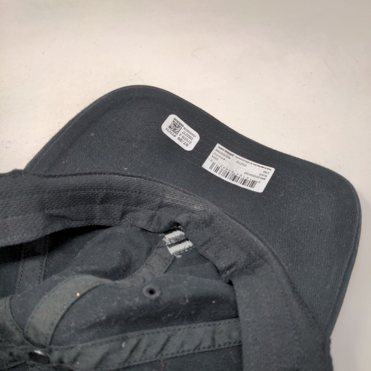 Adidas Women's Saturday Cap Slideback Hat Black OSFA Embroidered