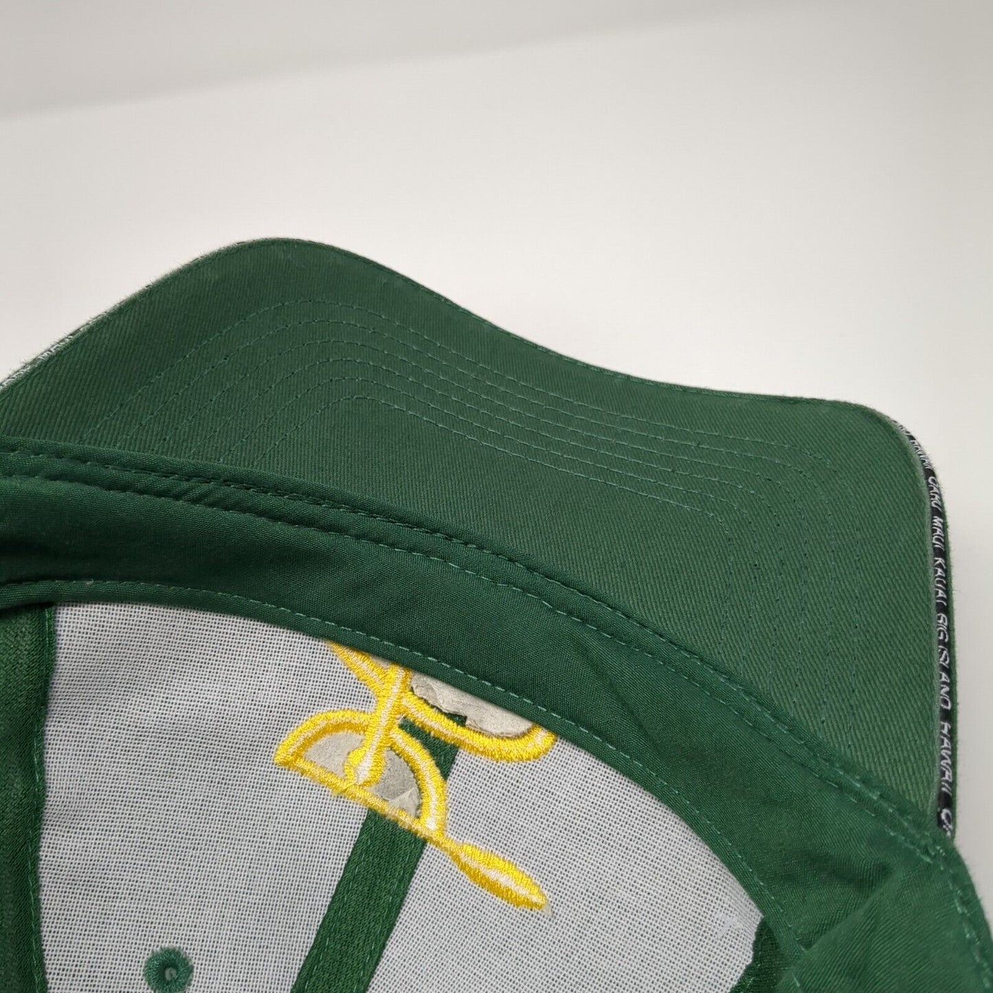 Maui Snapback Hat Green One Size Embroidered Logo Hawaiian Headwear