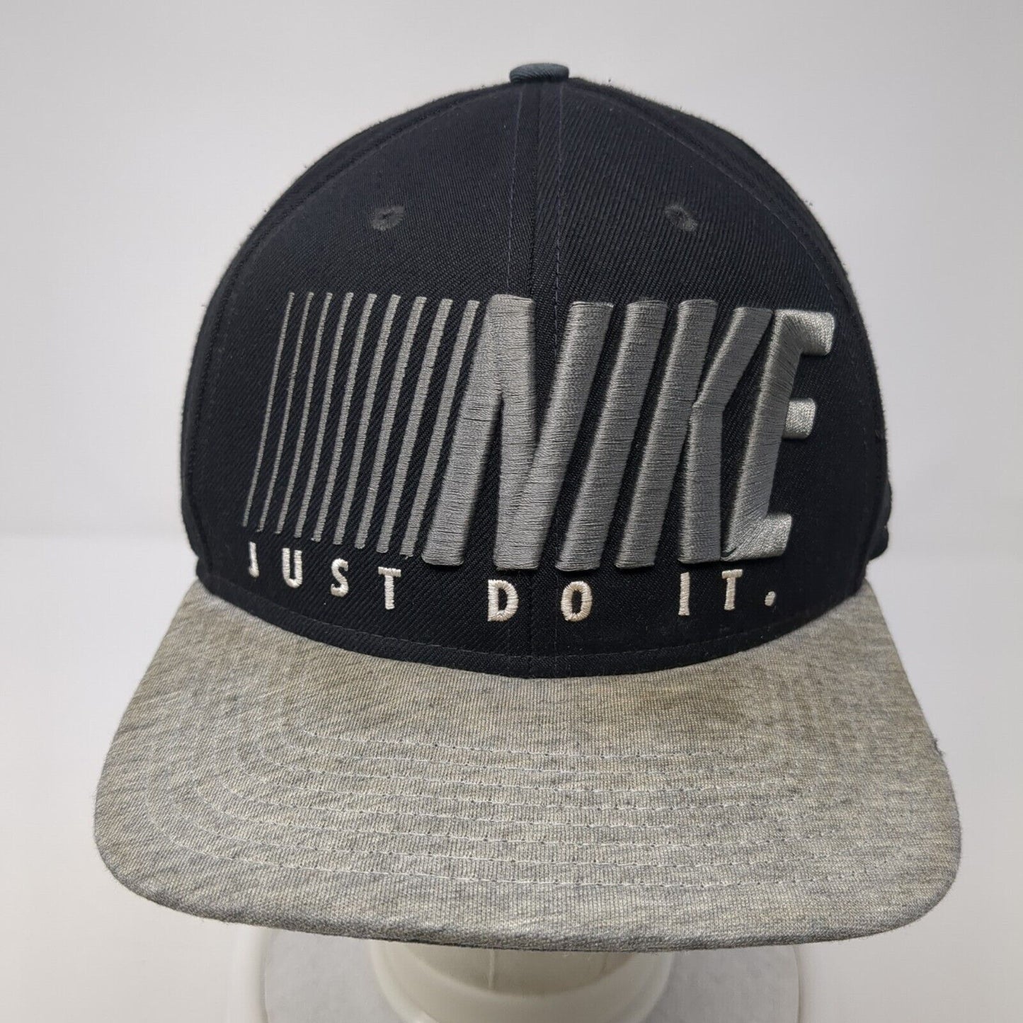 Nike Just Do It Snapback Hat Black One Size Adjustable Embroidered 6 Panel