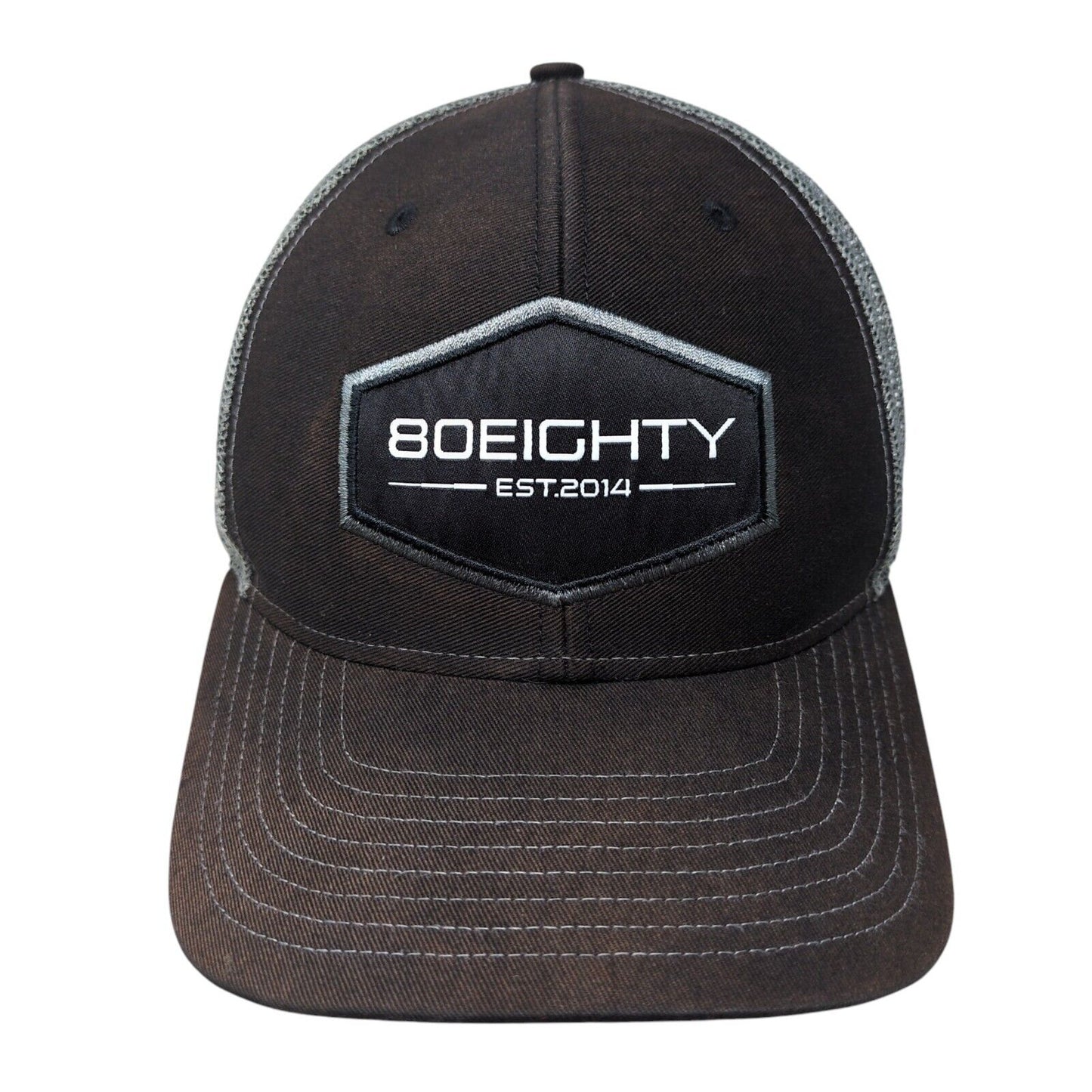 80Eighty Snapback Mesh Back Trucker Hat Black One Size Richardson