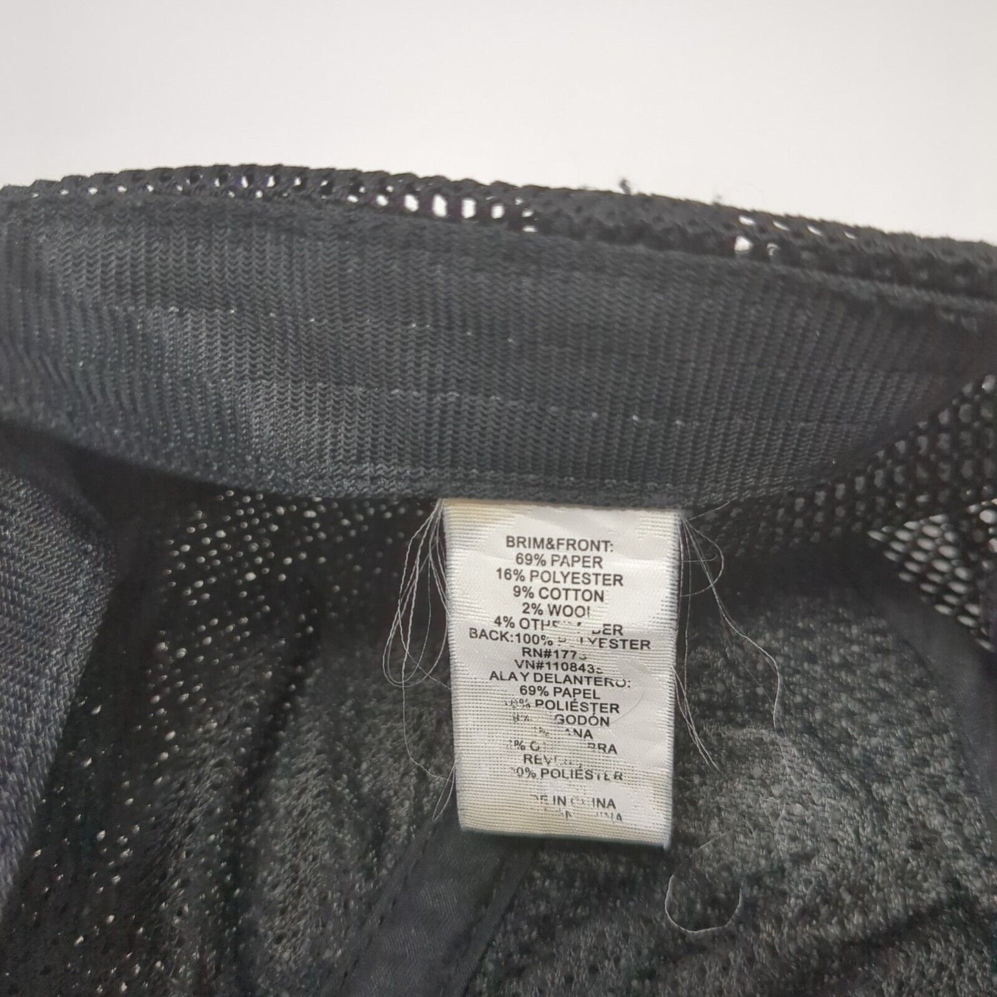 Unbranded Paper Trucker Hat Gray One Size Adjustable Mesh Back Blank