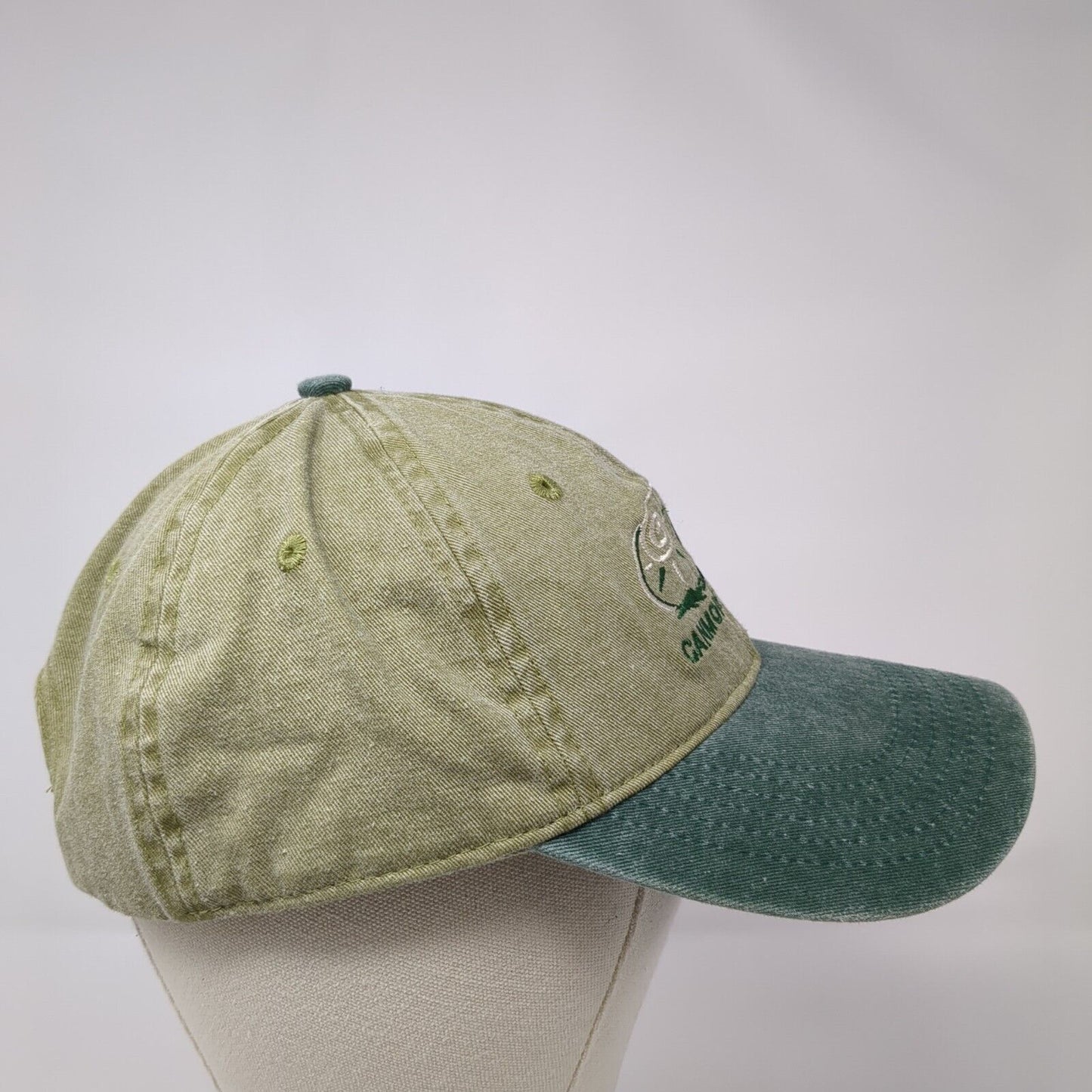 Canmore Canada Adult Slideback Hat Green OS Adjustable Embroidered Patriotic