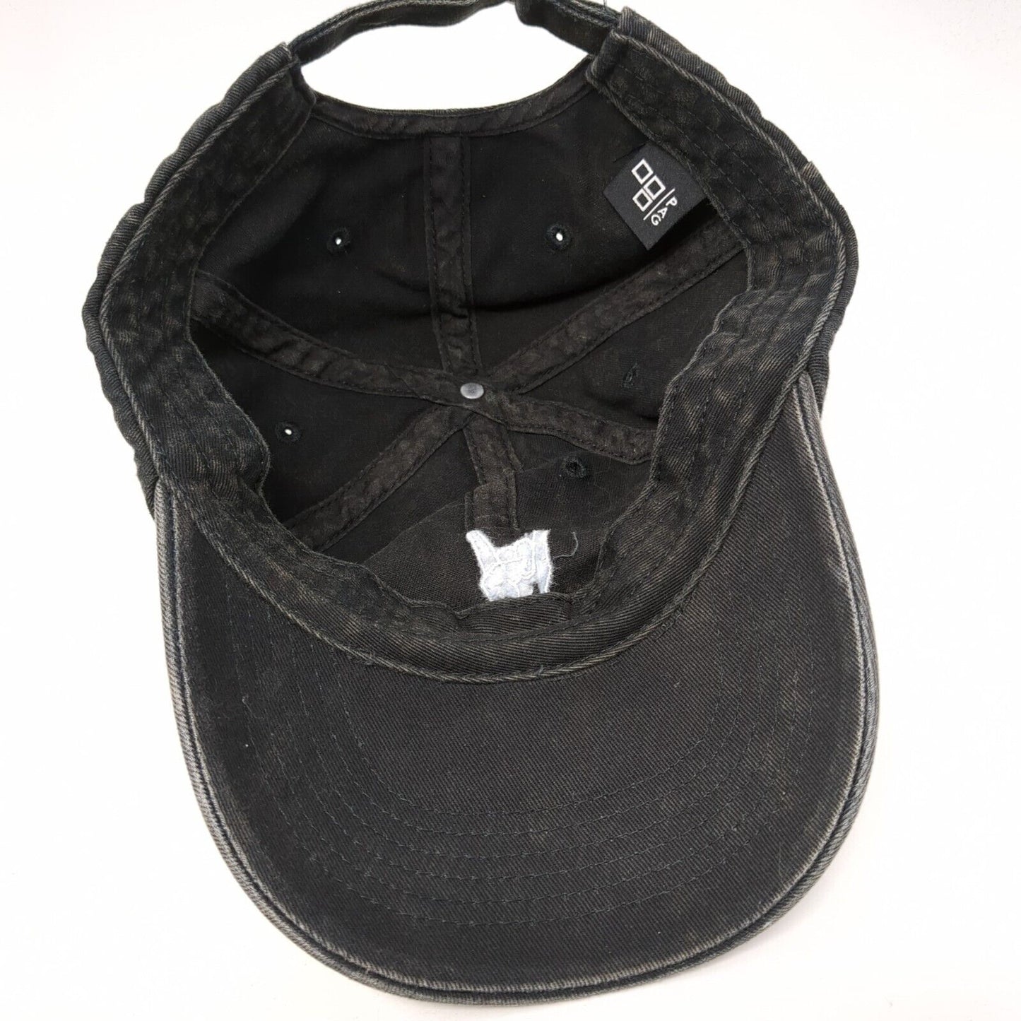 Hang Loose Slideback Hat Black One Size Adjustable Embroidered Solid
