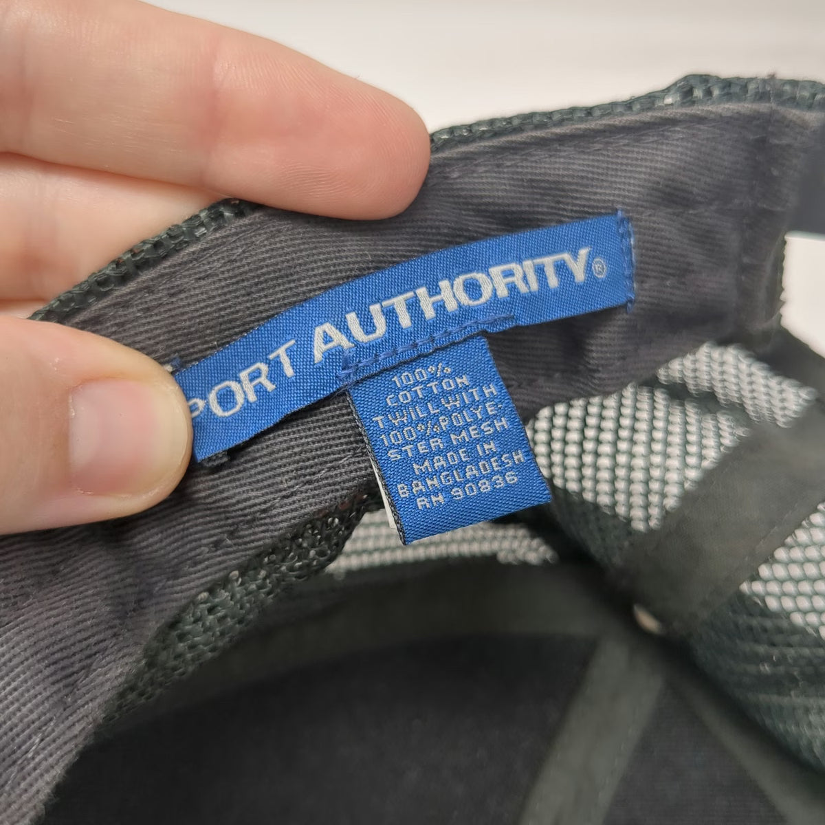 Port Authority Trucker Hat Black One Size Gem Meat Packing Co Logo Mesh Snapback