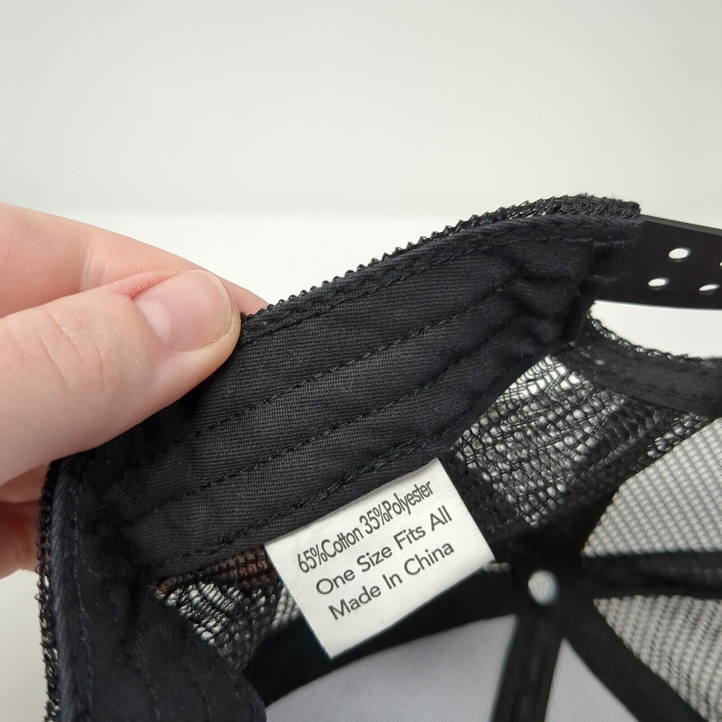 Preach Snapback Mesh Back Trucker Hat Black One Size Adjustable 6 Panel