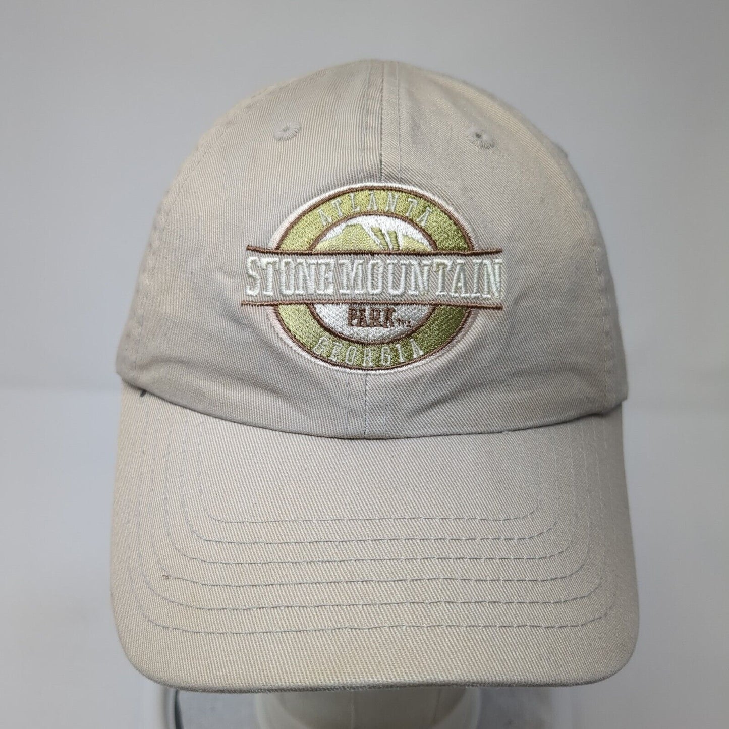 Stone Mountain Atlanta Georgia Slideback Hat Tan One Size Adjustable