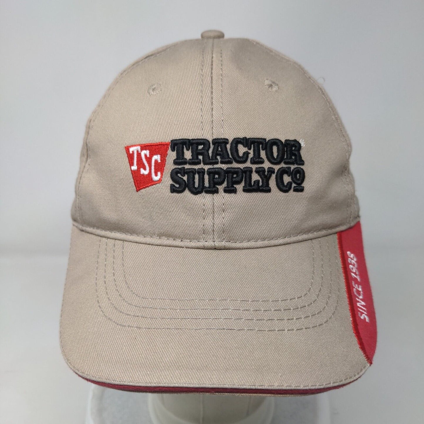 Tractor Supply Co. Since 1938 Slideback Hat Tan OS Adjustable 6 Panel Cotton